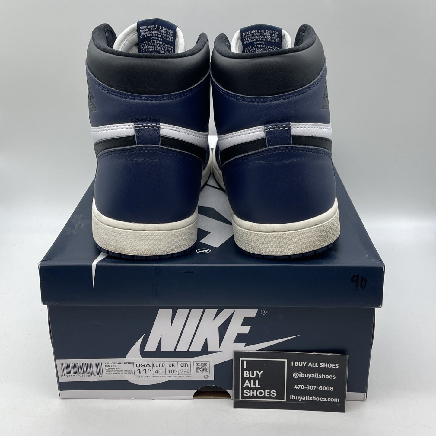 Size 11.5 - Air Jordan 1 Retro OG High Midnight Navy (DZ5485-401)