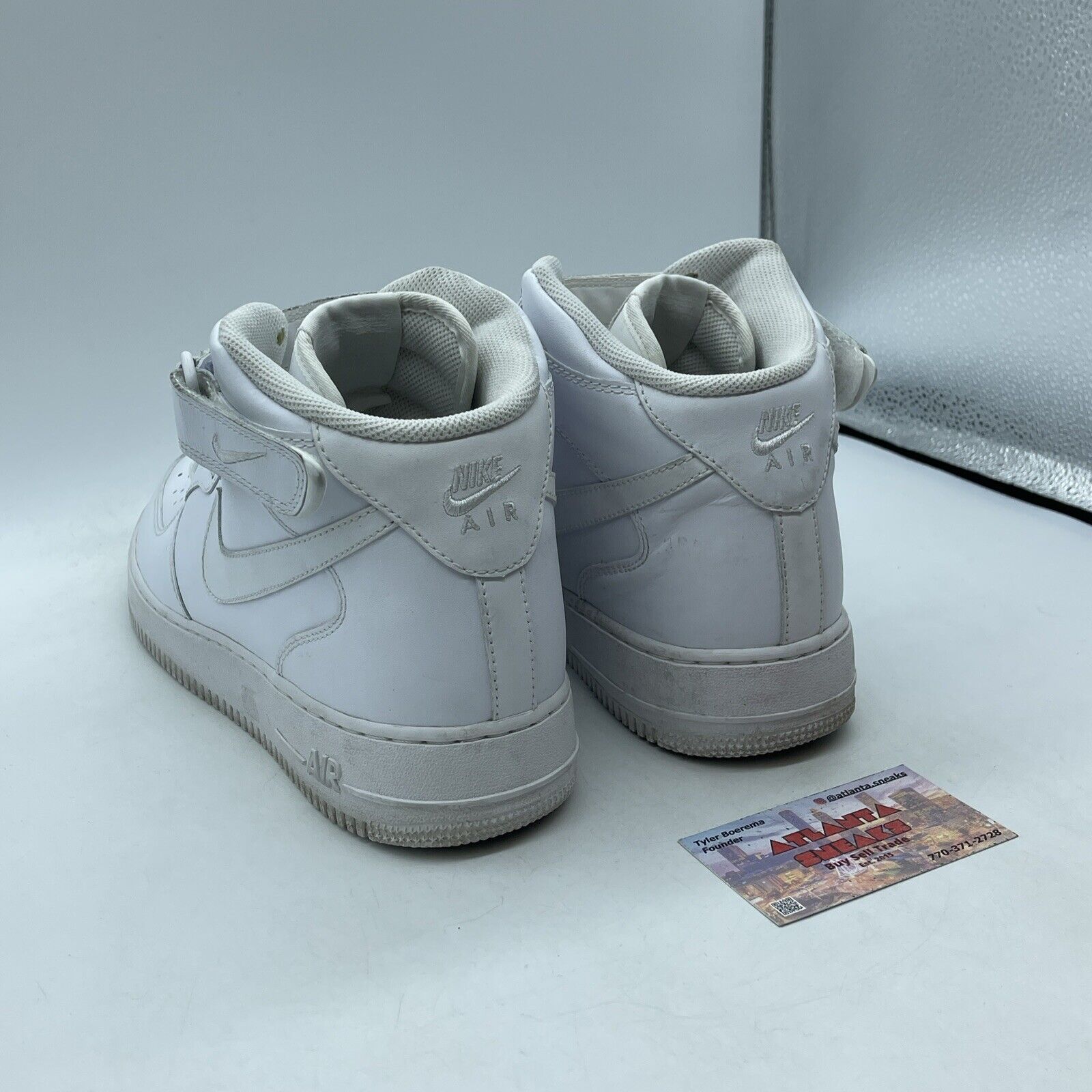 Size 11.5 - Nike Air Force 1 '07 Mid White Leather (315123-111)