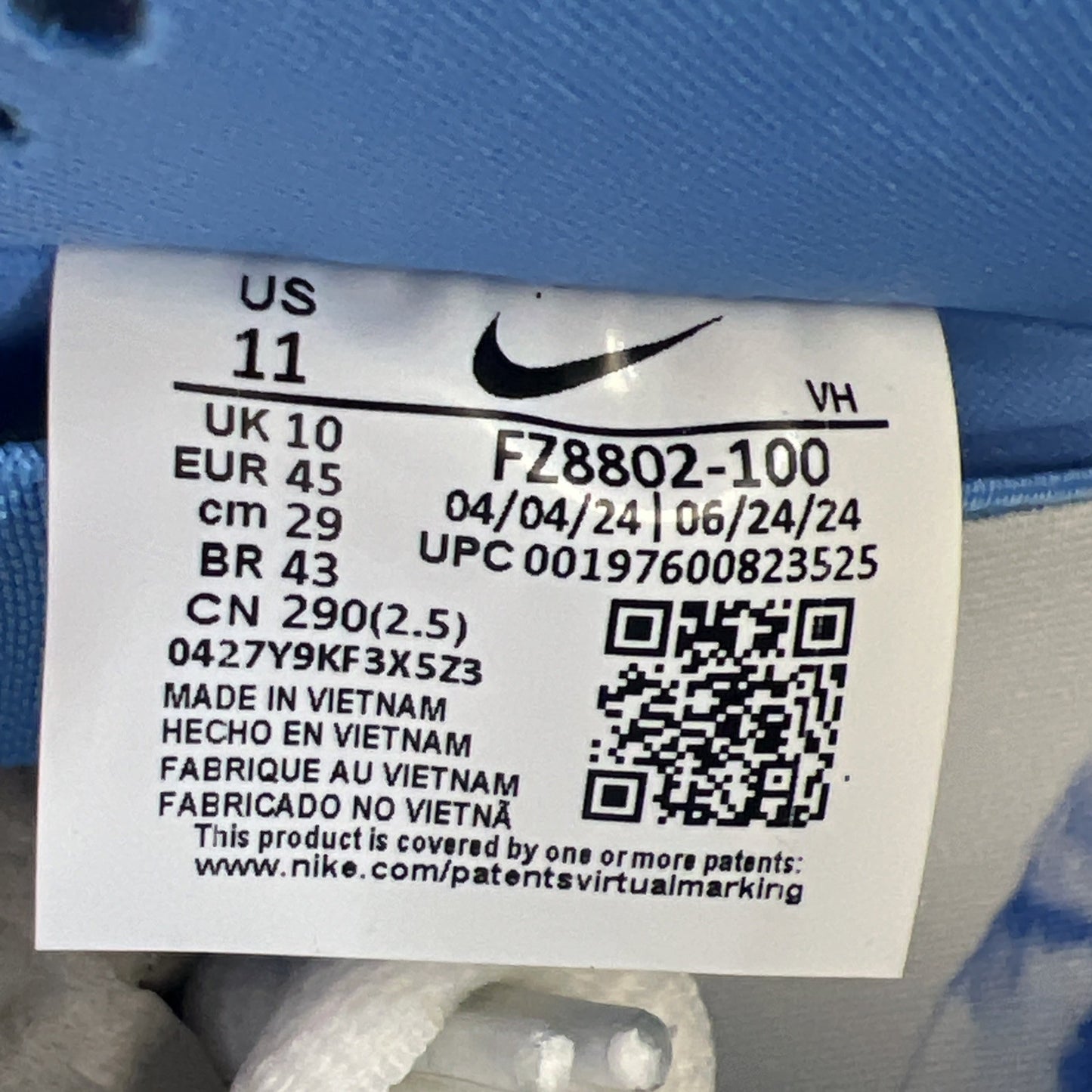 Size 11 - Nicole Hause x Nike Dunk Pro SB Low White University Blue (FZ8802-100)