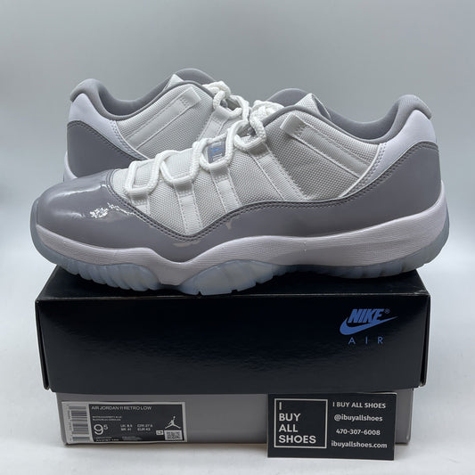 Size 9.5 - Air Jordan 11 Retro Low Cement Grey White Leather (AV2187-140)