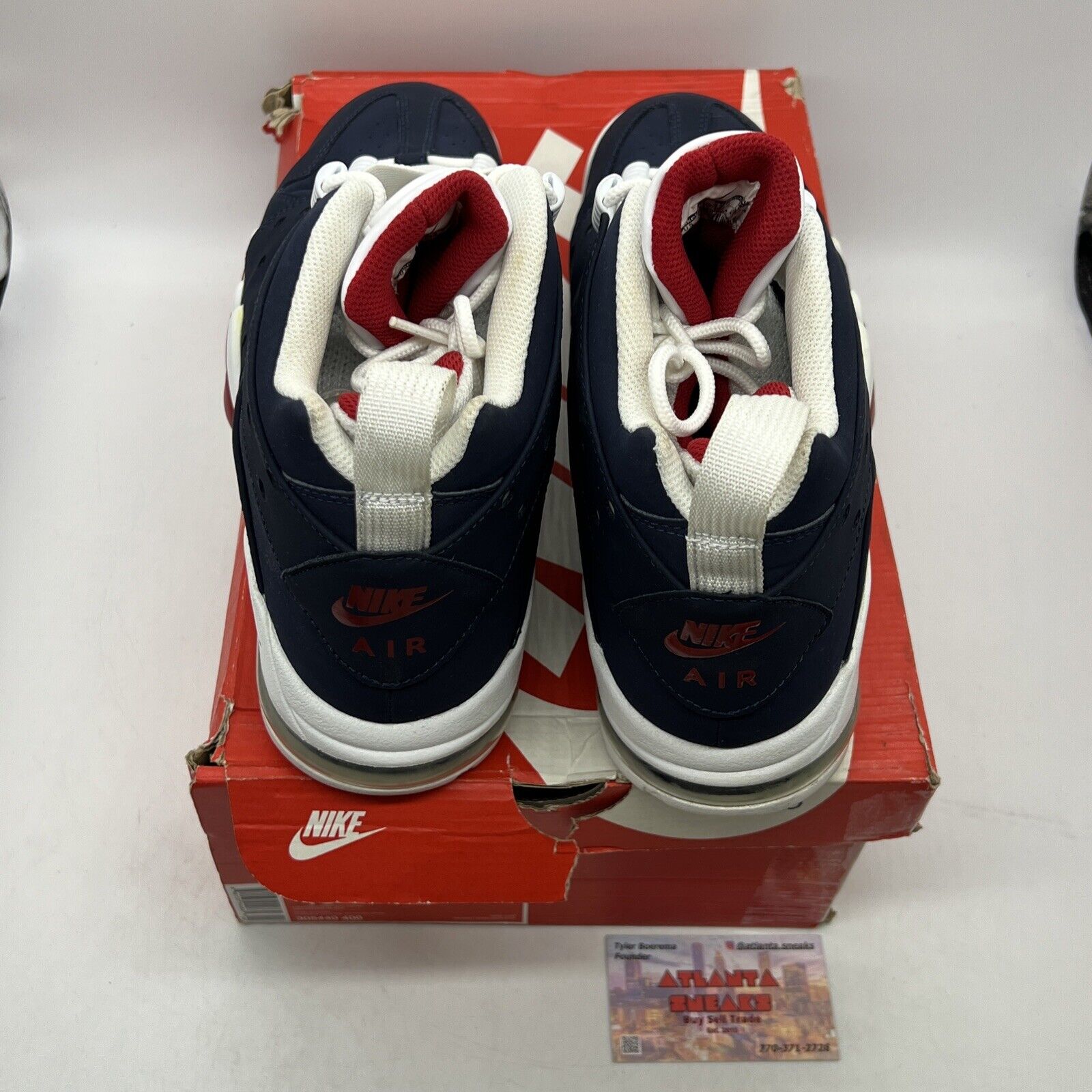 Size 13 - Nike Air Max 2 CB 94 Obsidian White Navy Red Suede (305440-400)