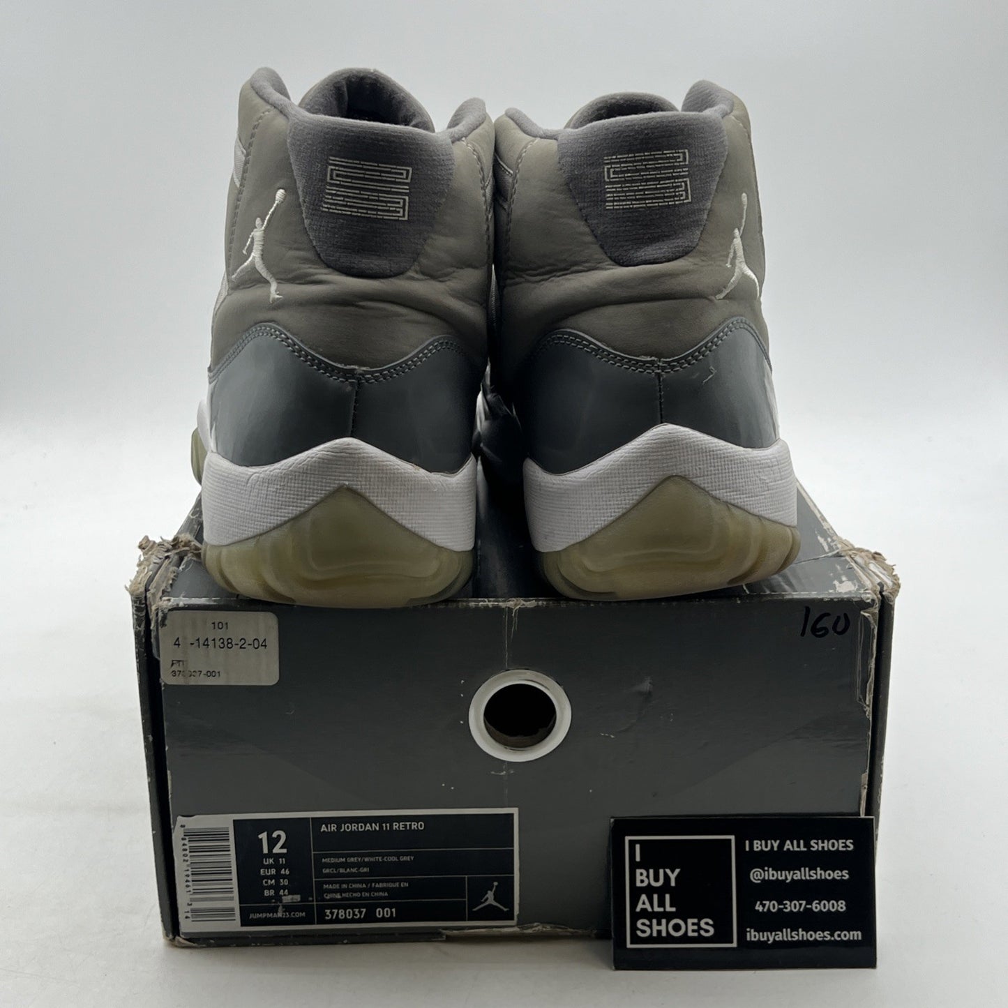 Size 12 - Air Jordan 11 Retro 2010 Cool Grey (378037-001)