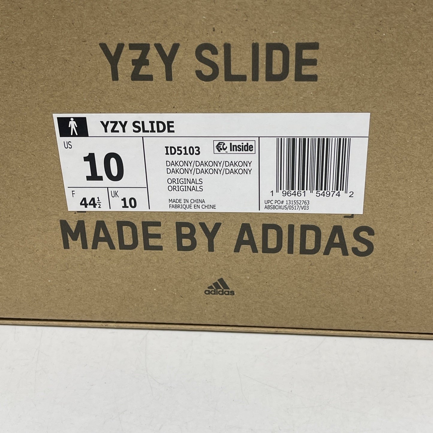 Size 10 - Adidas Yeezy Slide Dark Onyx Black (ID5103)