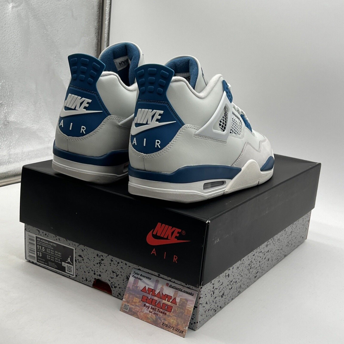 Size 11.5 - Air Jordan 4 Retro 2024 Military Blue White Leather  (FV5029-141)