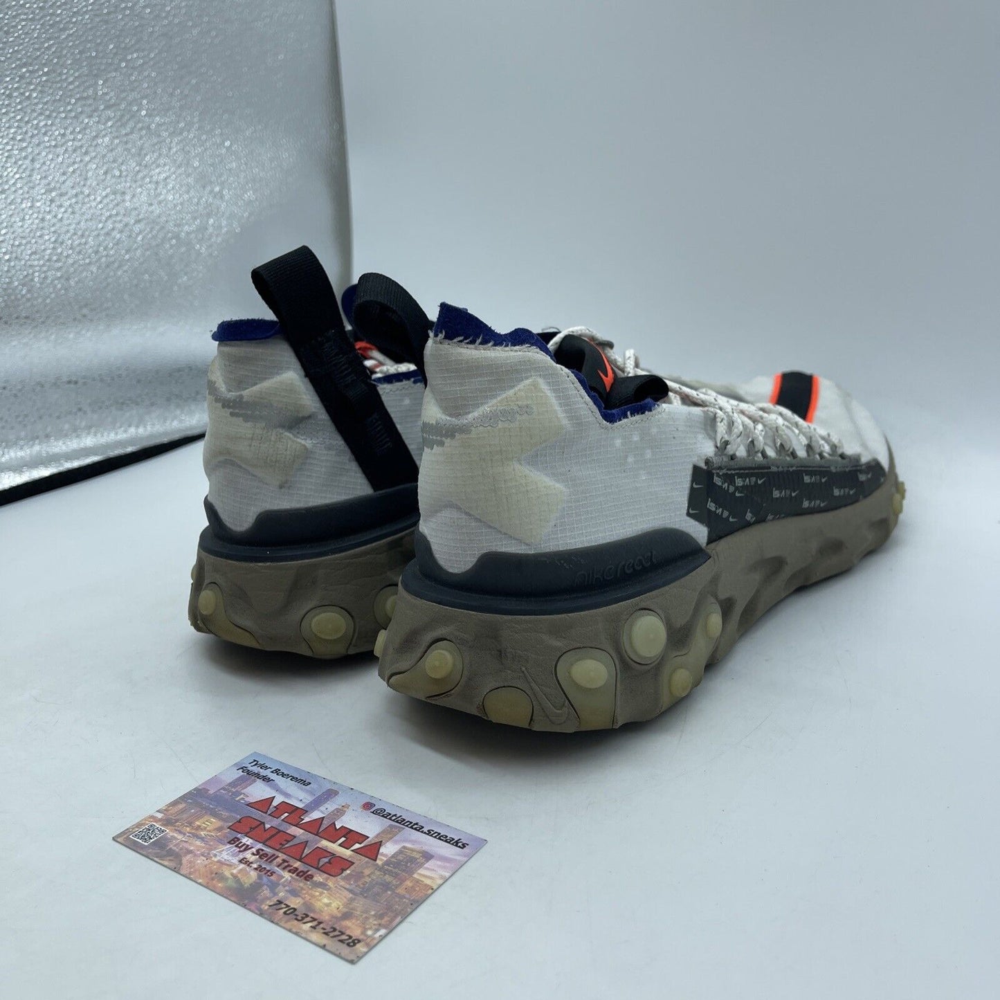 Size 11 - Nike React WR ISPA Summit White Orange Blue Black Suede (AR8555-100)