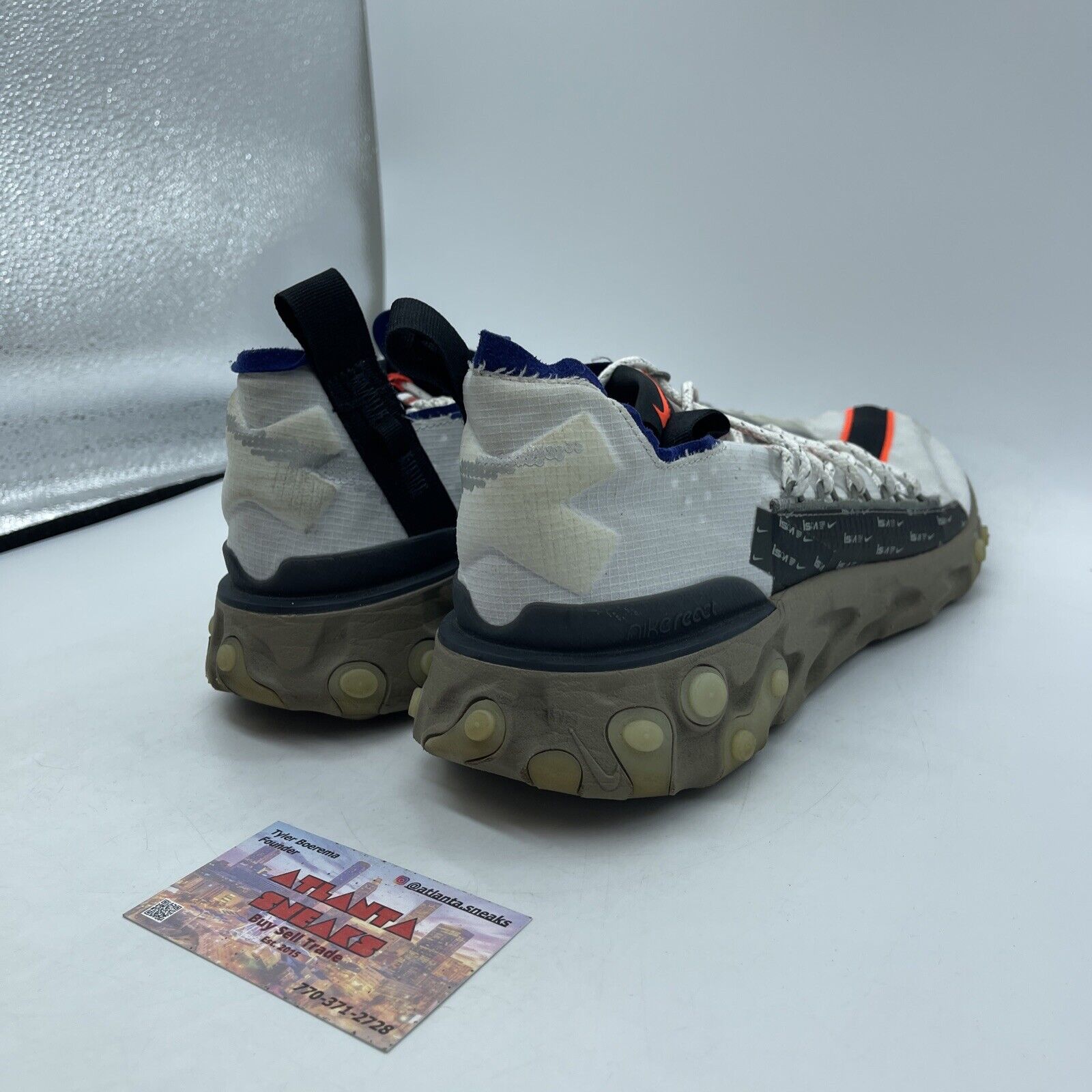 Size 11 - Nike React WR ISPA Summit White Orange Blue Black Suede (AR8555-100)