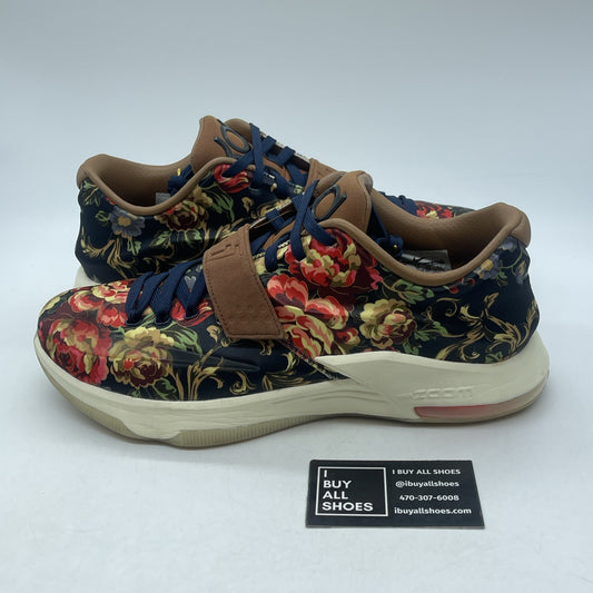 Size 11 - Nike KD 7 EXT QS Floral Brown Suede Leather (726438-400)