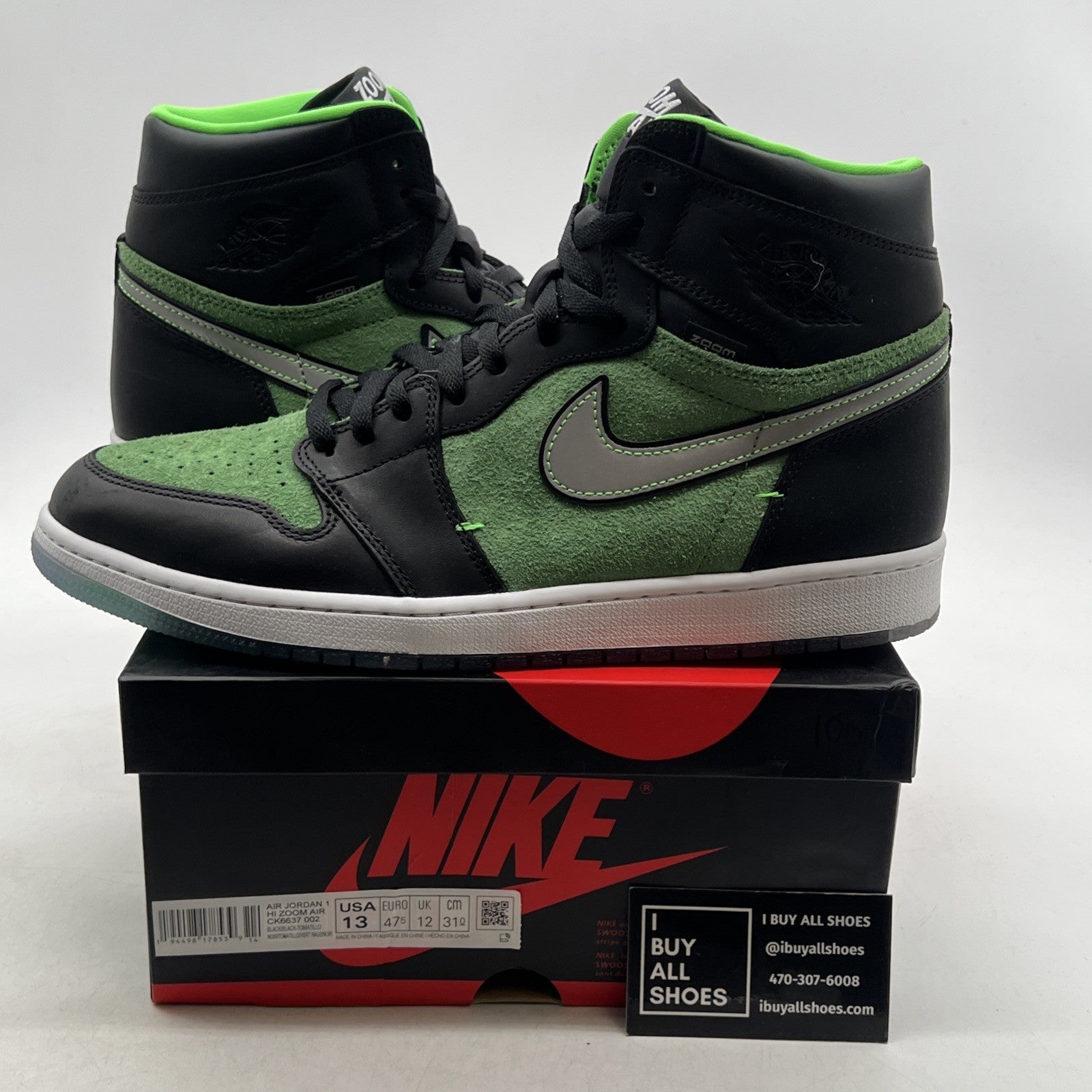 Size 13 - Air Jordan 1 Zoom High Zen Green (CK6637-002)