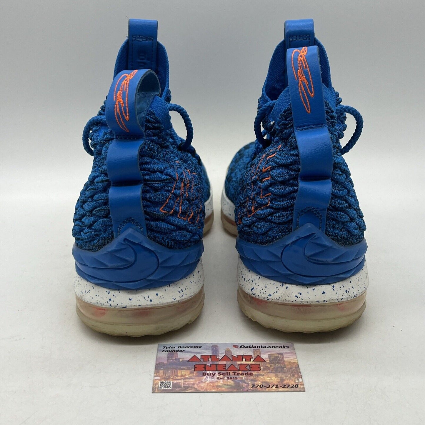 Size 10 - Nike LeBron 15 Hardwood Classics Blue White (897648-400)