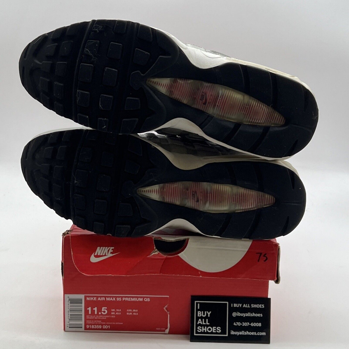 Size 11.5 - Nike Air Max 95 QS Silver Bullet (918359-001)