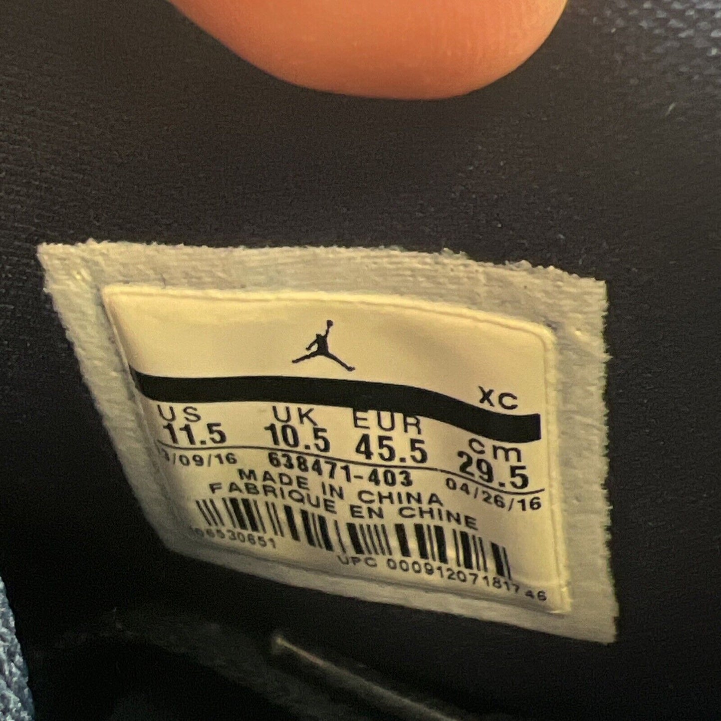 Size 11.5 - Jordan AJKO OG Canvas High Obsidian (638471-403)