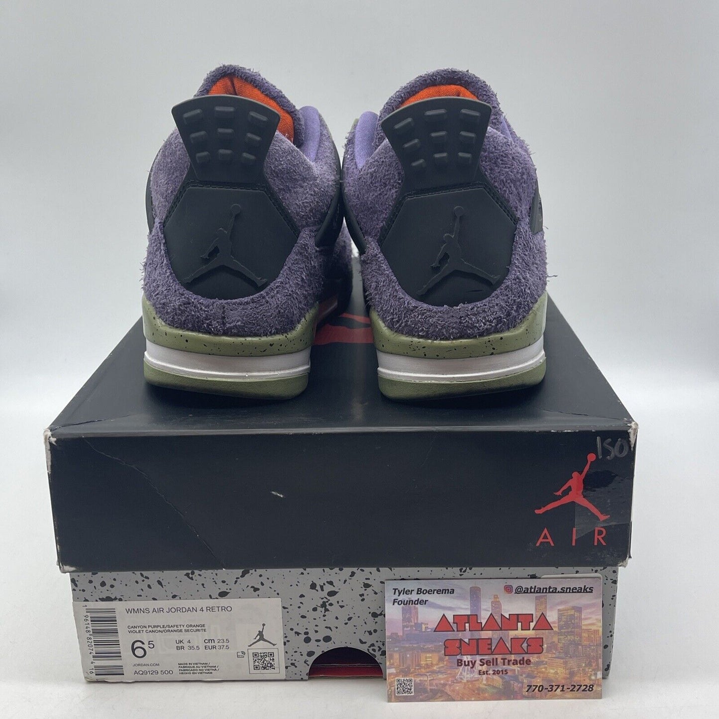 Size 6.5W - Jordan 4 Retro Mid Canyon Purple Black Olive Orange (AQ9129-500)