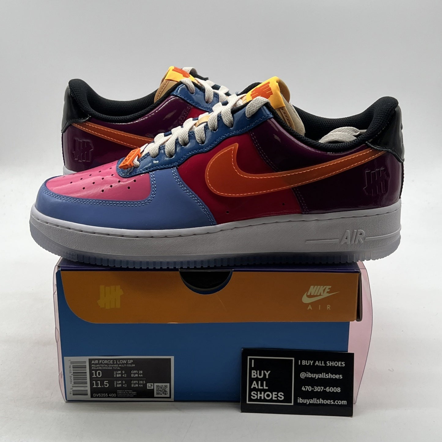 Size 10 - Nike Undefeated x Air Force 1 Low Total Orange (DV5255-400)