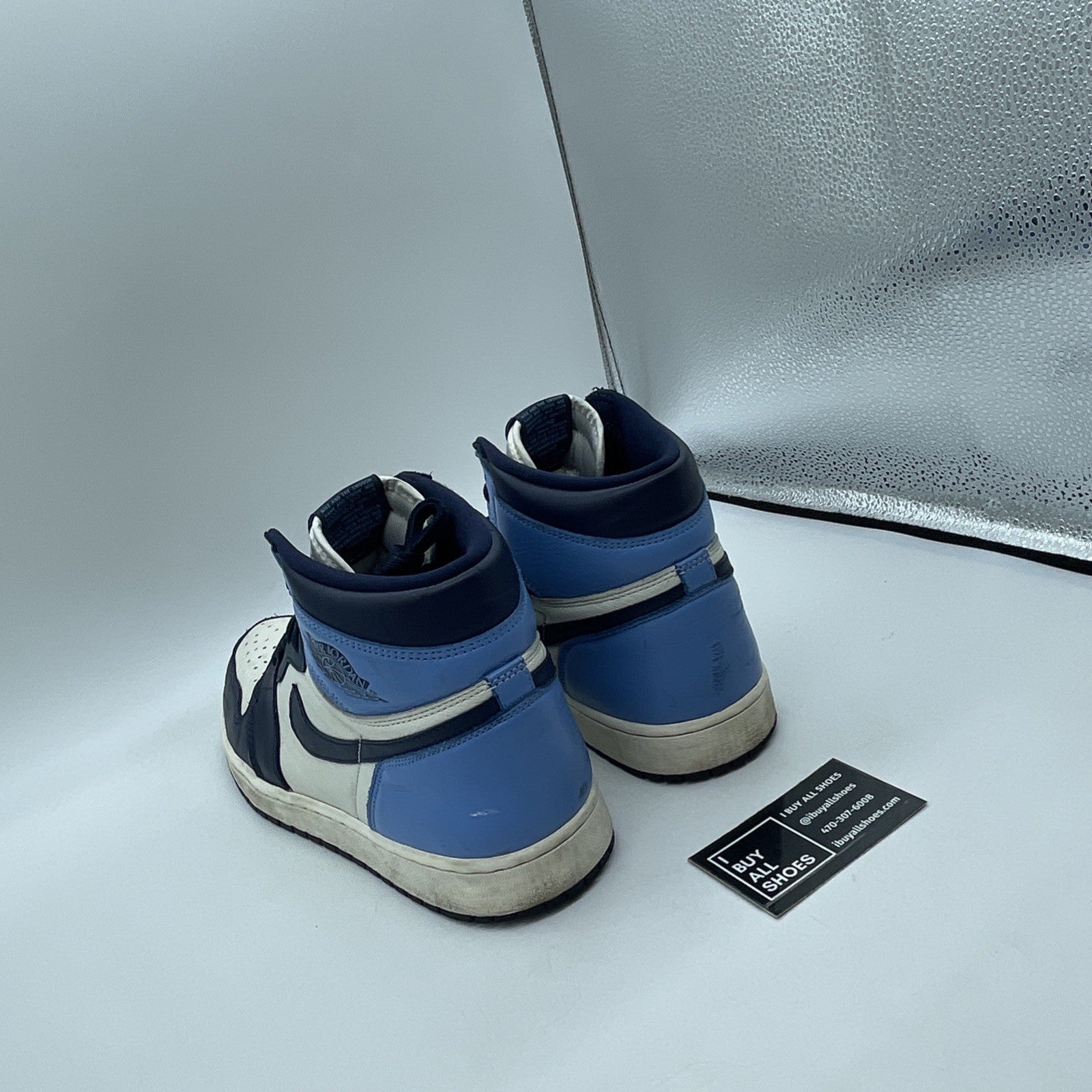 Size 12 - Jordan 1 Retro OG High Obsidian UNC Blue White Leather (555088-140)
