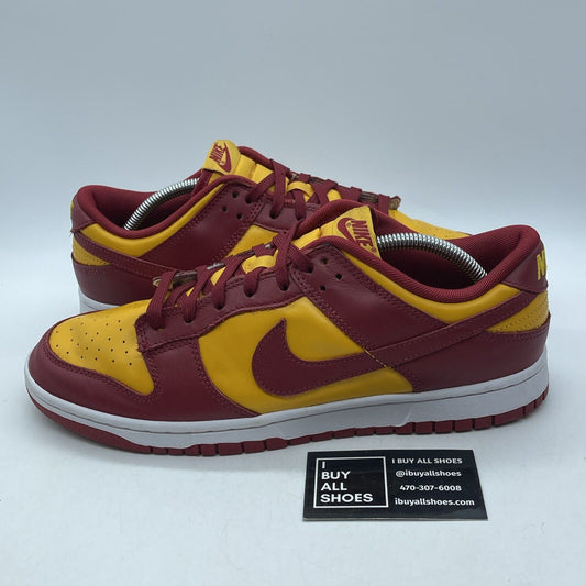 Size 11.5 - Nike Dunk Low USC Yellow Red Leather Suede (DD1391-701)