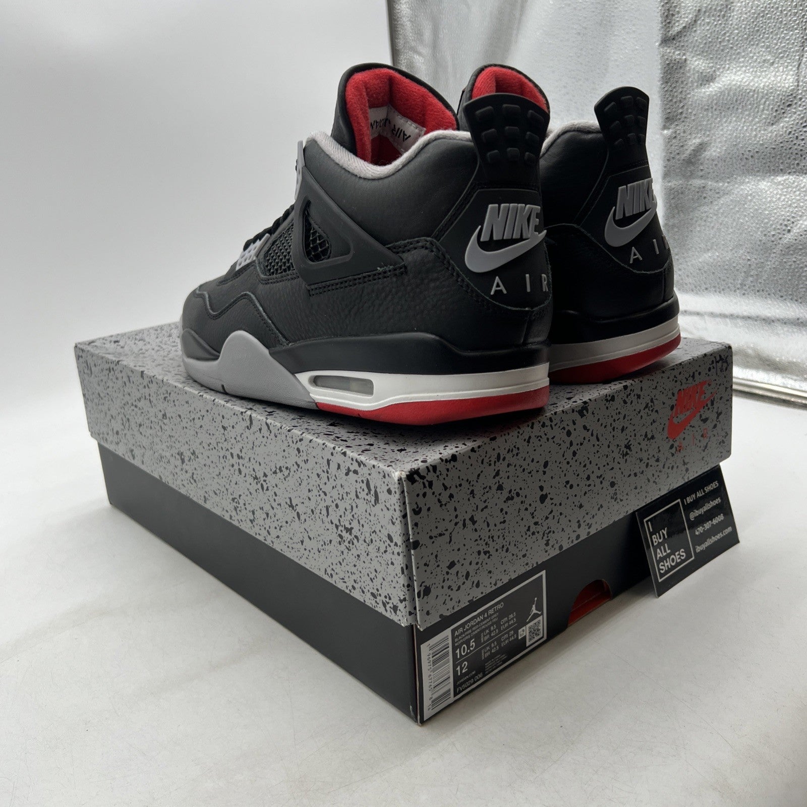 Size 10.5 - Air Jordan 4 Retro Bred Reimagined (FV5029-006)