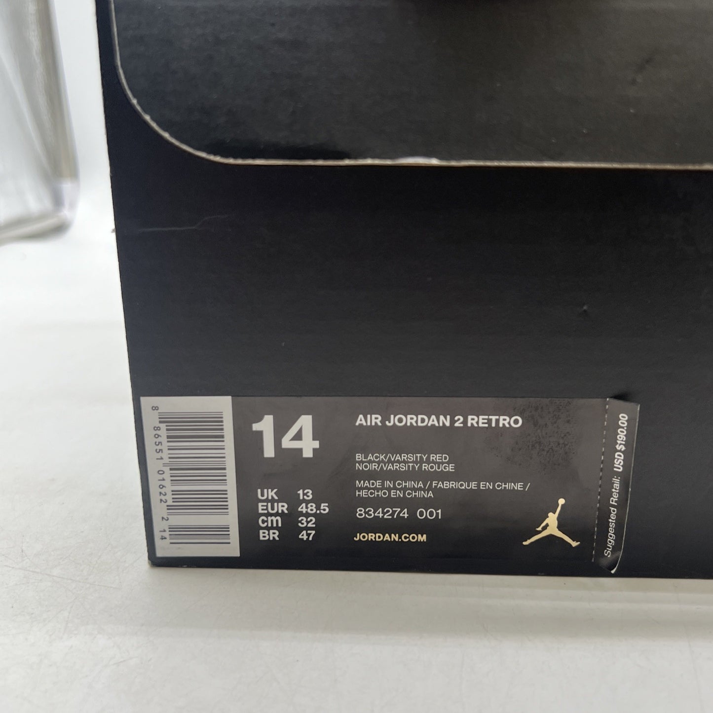 Size 14 - Air Jordan 2 Retro Alternate 87 (834274-001)