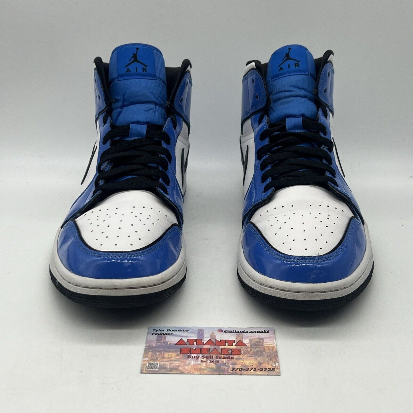 Size 12 - Air Jordan 1 SE Signal Blue Black White Leather