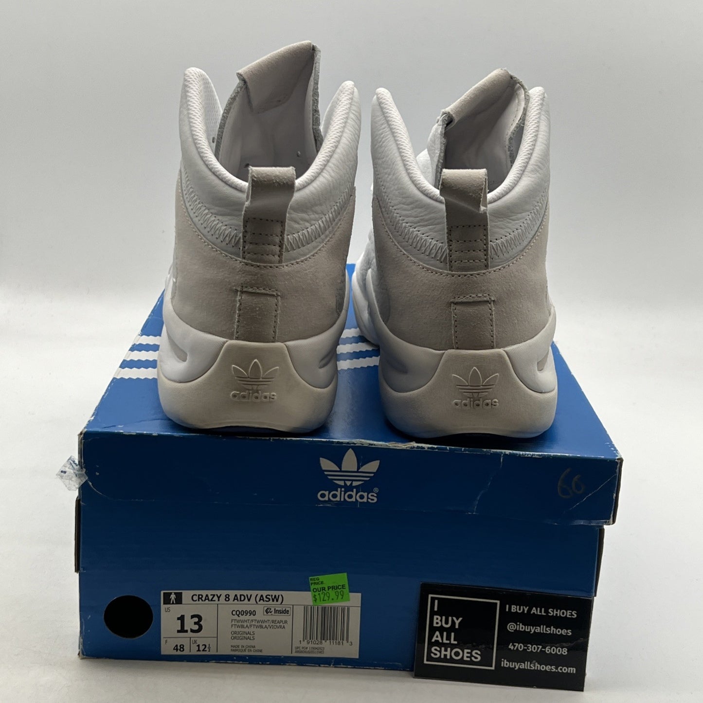 Size 13 - Adidas Crazy 8 ADV White (CQ0990)