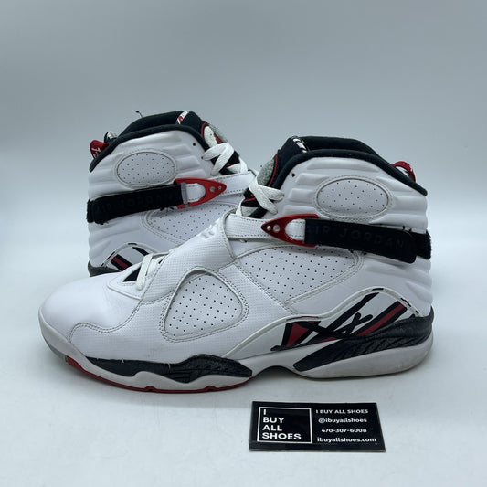 Size 12 - Air Jordan 8 Retro Alternate White Black Red Leather (305381-104)
