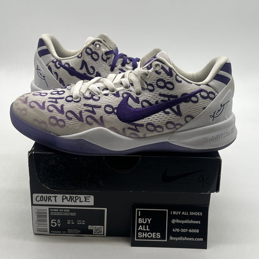 Size 5.5Y - Nike Kobe 8 Protro Court Purple (GS) (FN0266-101)