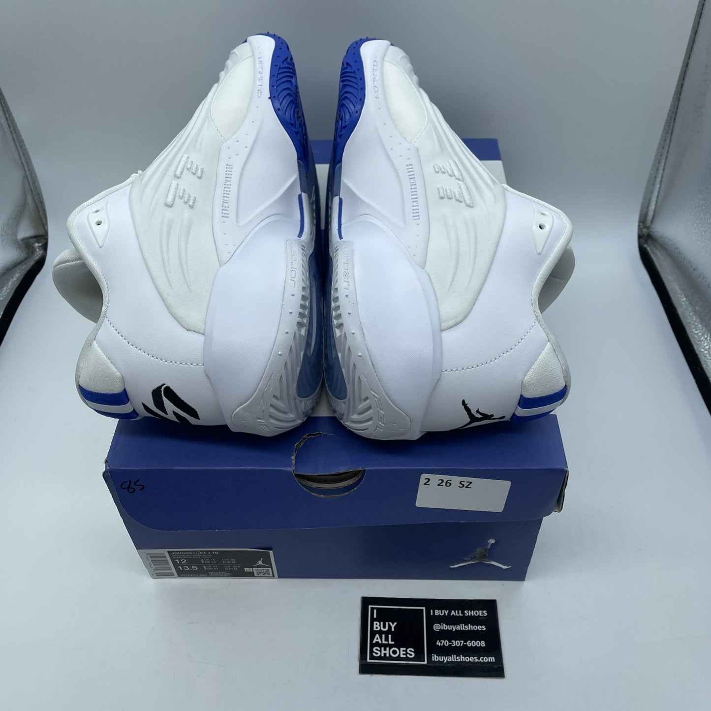 Size 12 - Jordan Luka 3 TB White Black Hyper Royal Black Leather (FQ7453-160)