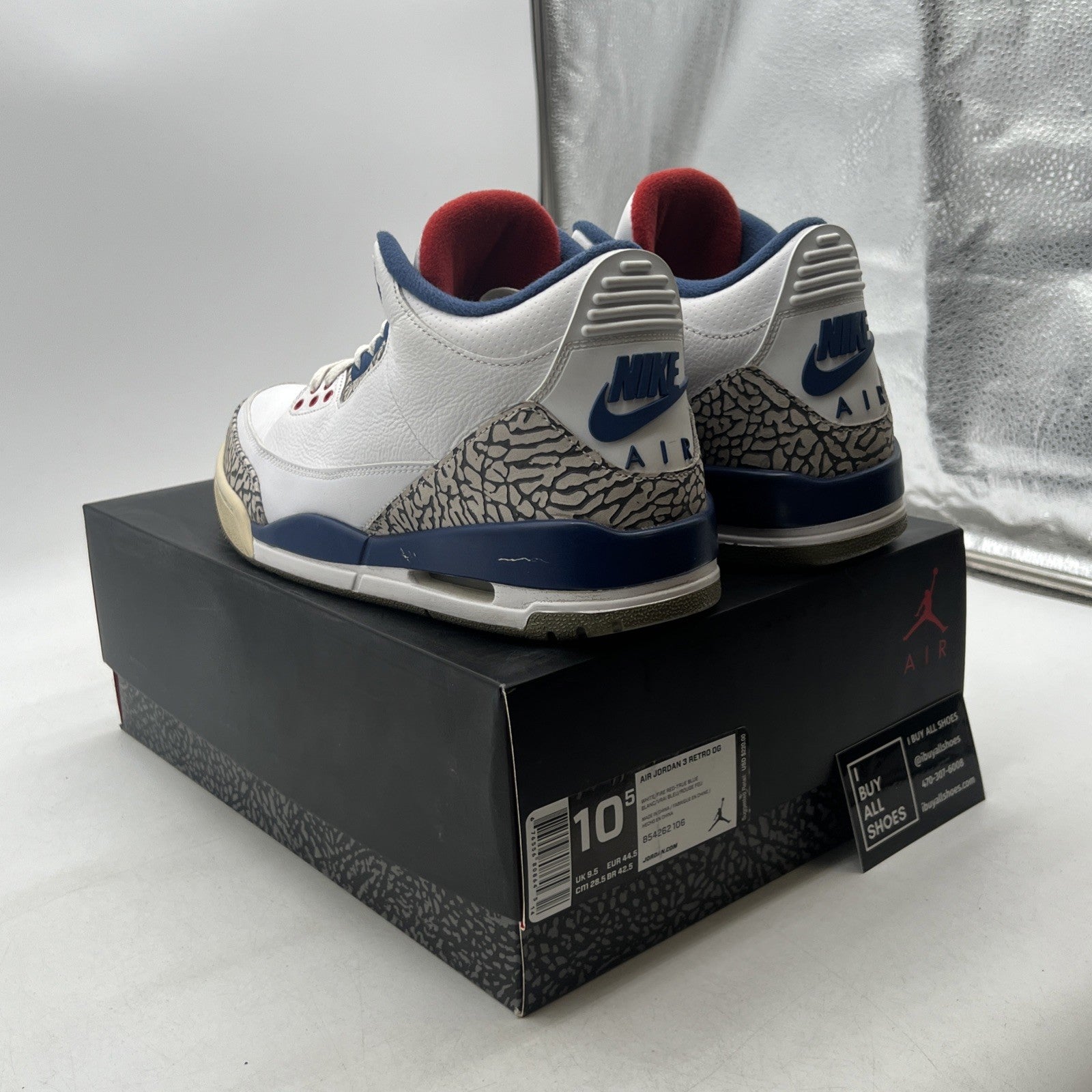 Size 10.5 - Air Jordan 3 Retro OG Mid True Blue (854262-106)