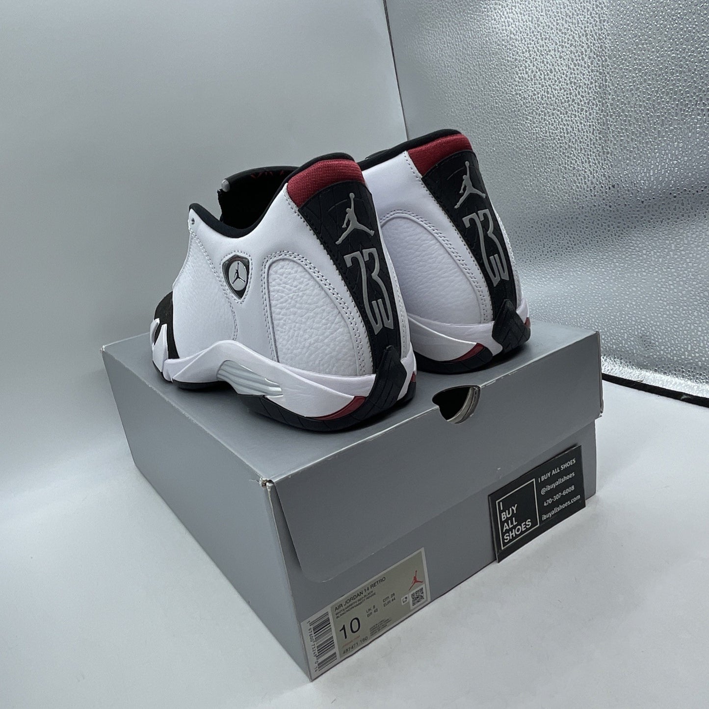 Size 10 - Air Jordan 14 Retro 2024 Black Toe (487471-160)