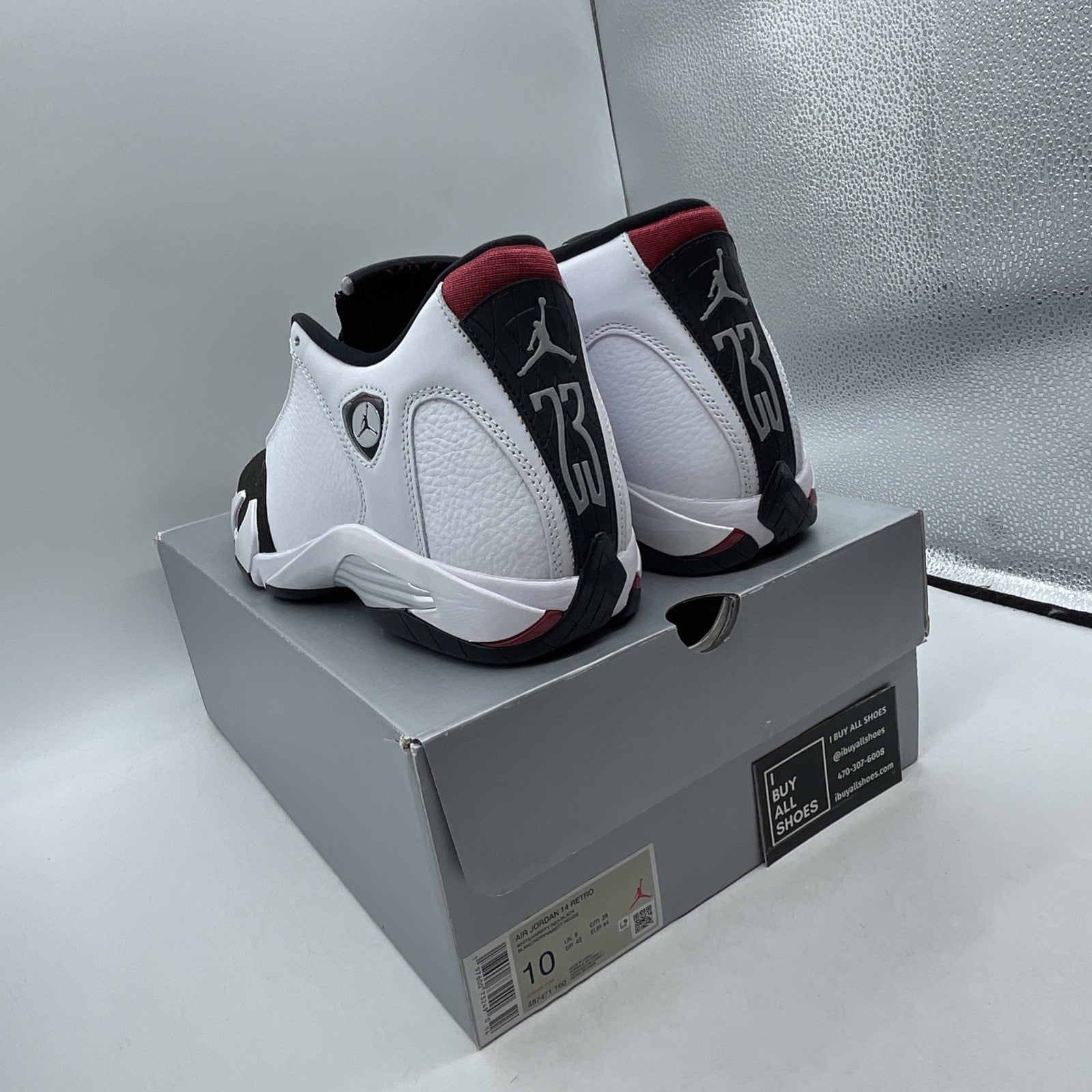 Size 10 - Air Jordan 14 Retro 2024 Black Toe (487471-160)