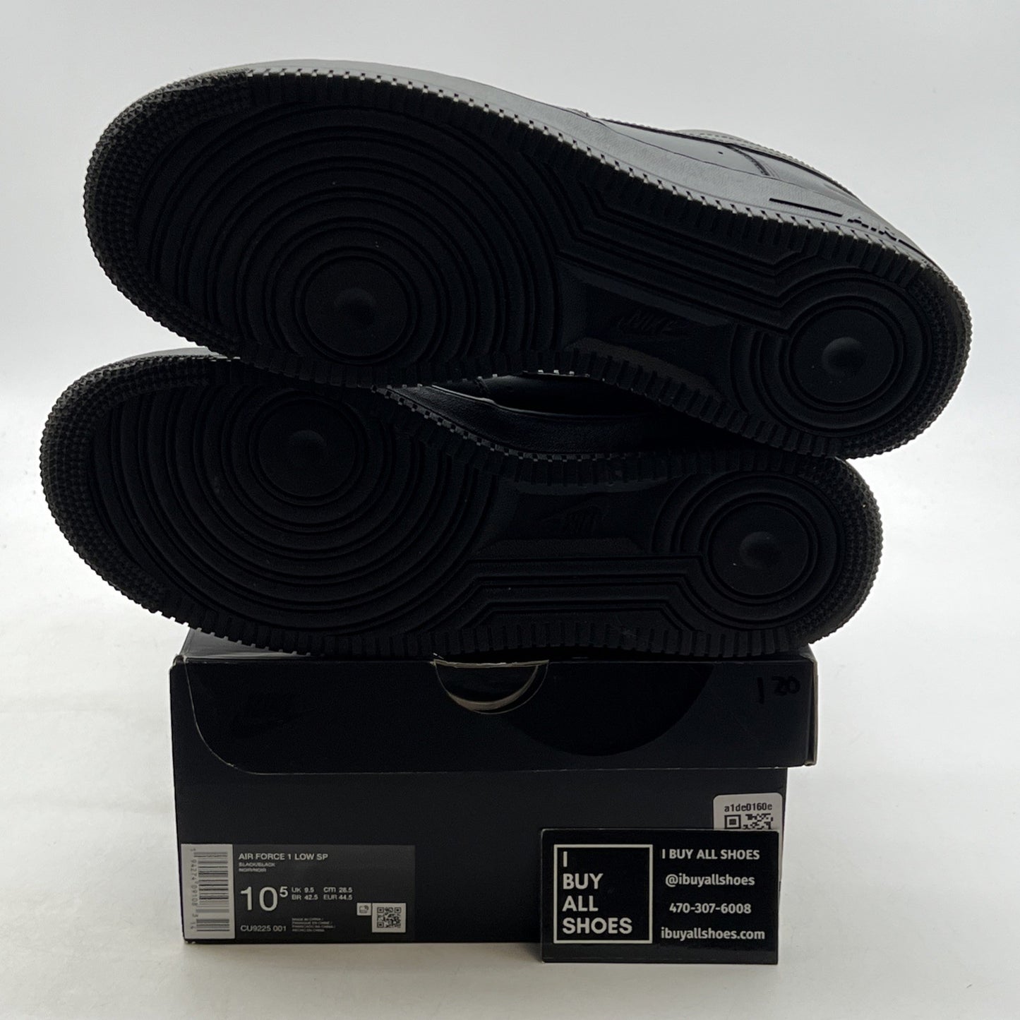 Size 10.5 - Nike Air Force 1 Low x Supreme Box Logo - Black (CU9225-001)