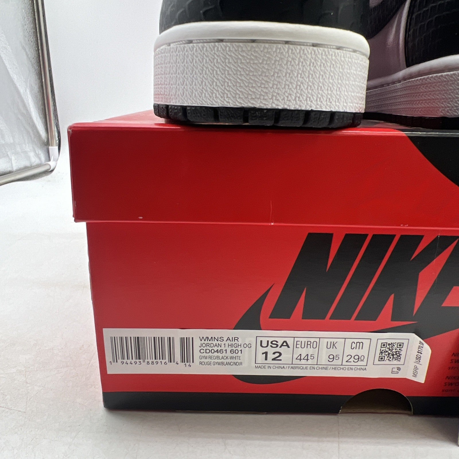 Size 12 - Air Jordan 1 Retro OG High Satin Red W (CD0461-601)