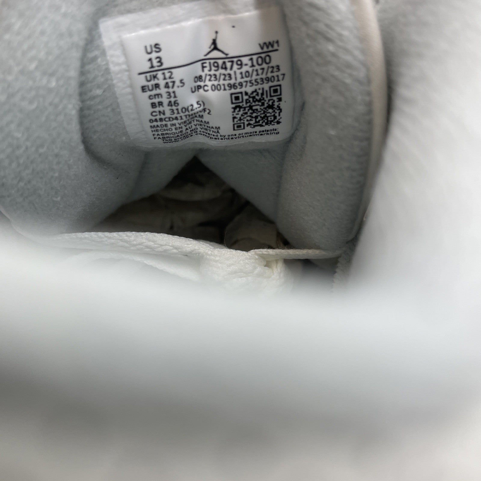 Size 13 - Air Jordan 3 Retro Craft Ivory/Grey White Leather (FJ9579-100)