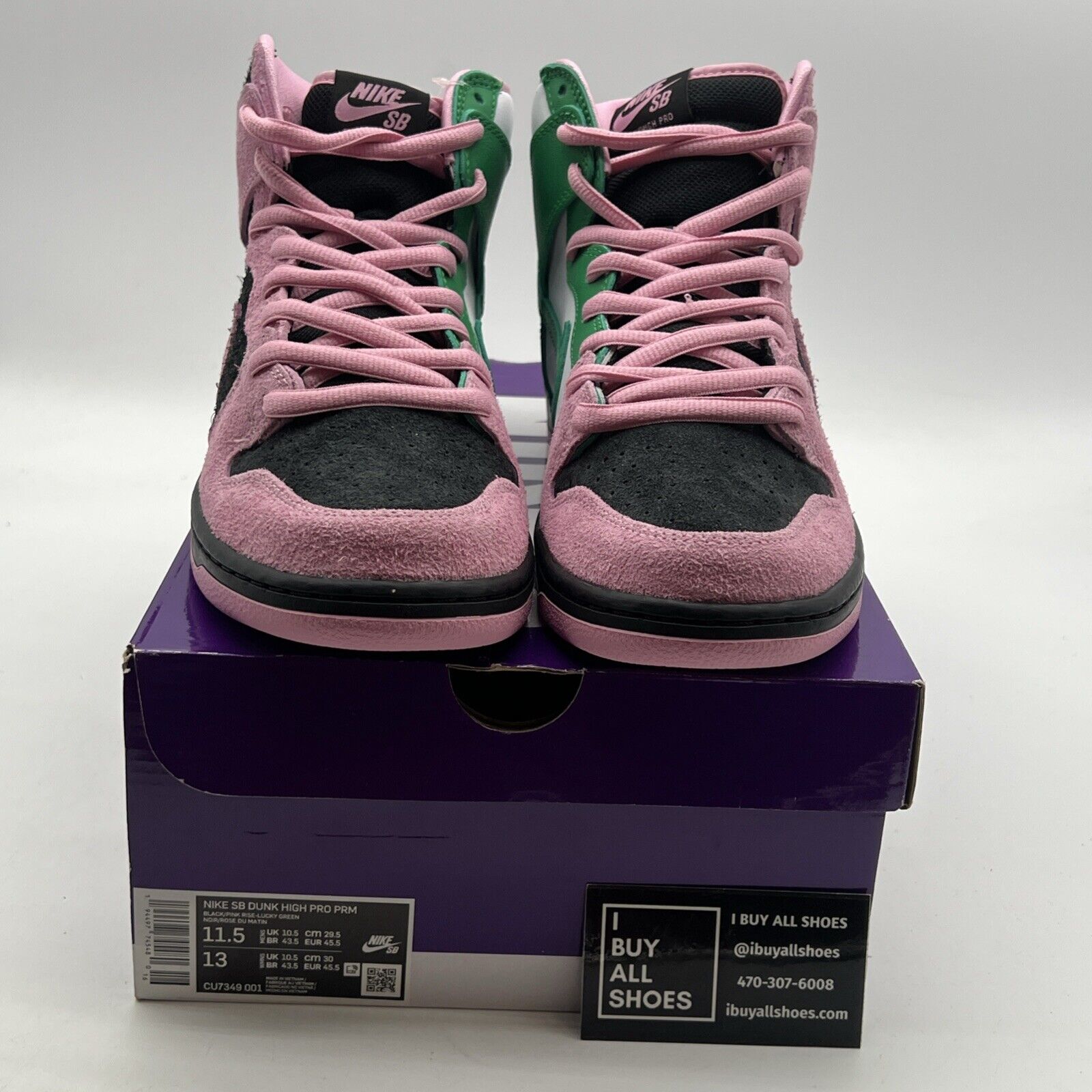 Size 11.5 - Nike Dunk Pro Premium SB High Invert Celtics (CU7349-001)