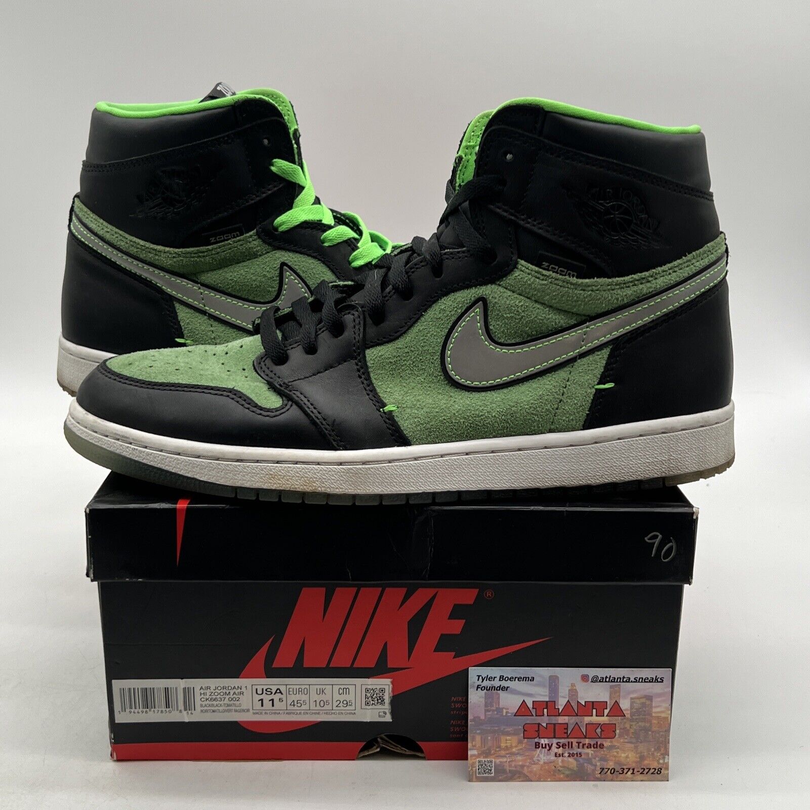 Size 11.5 - Air Jordan 1 Zoom High Zen Green (CK6637-002)