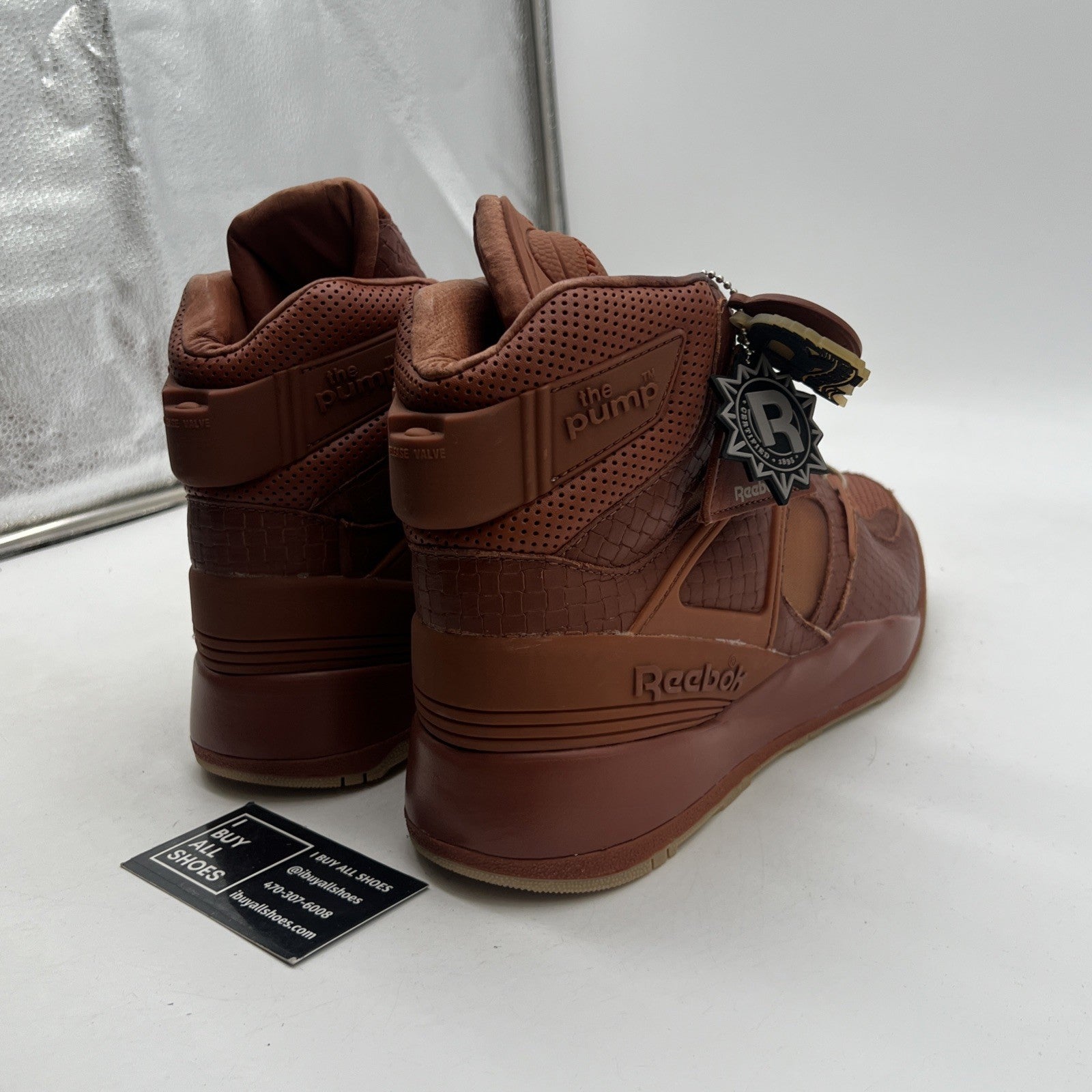 Size 9.5 - Reebok The Pump Certified x Social Status Brown Orange woven NWB
