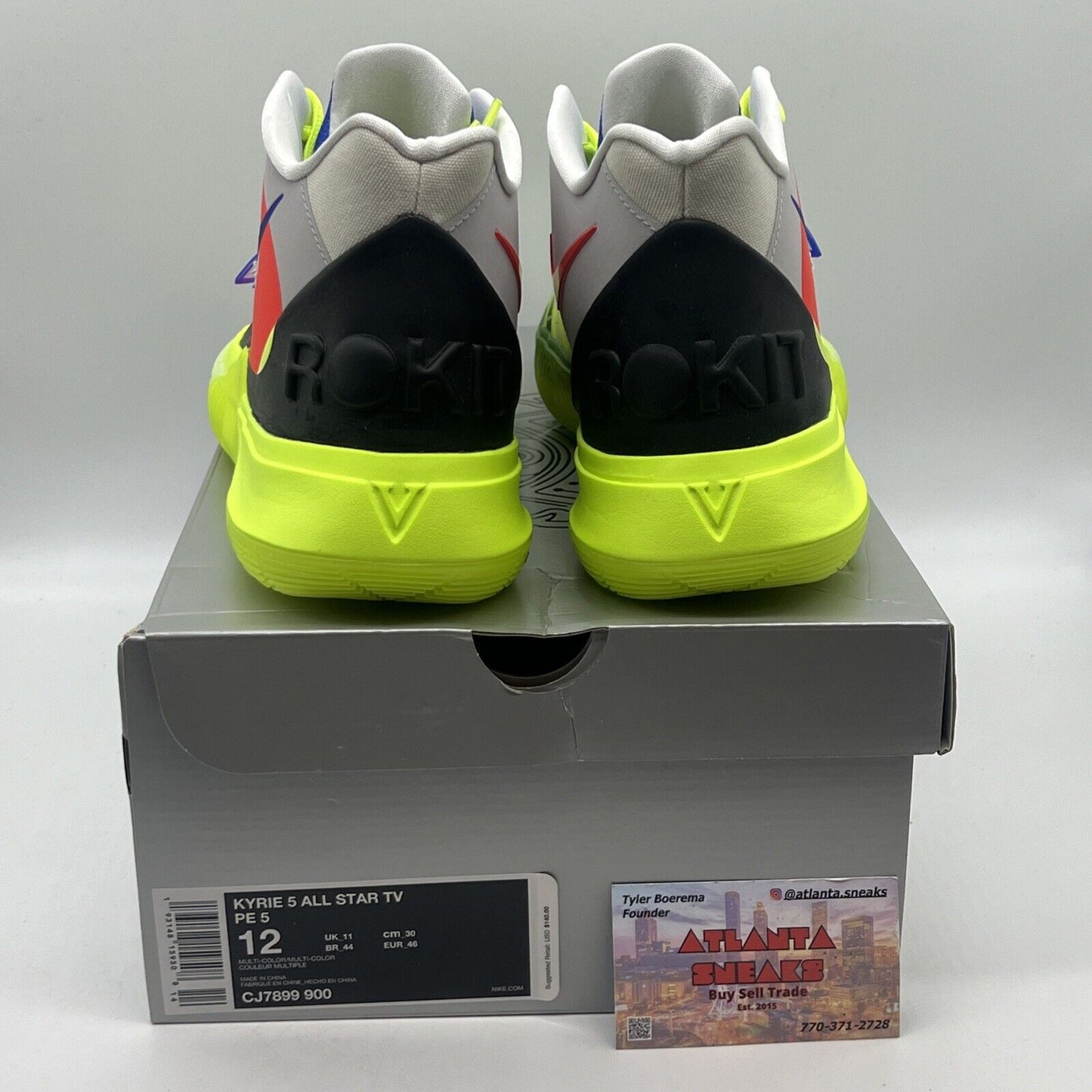 Size 12 - Nike ROKIT x Kyrie 5 All Star Brand New Og All Black Grey Blue DS