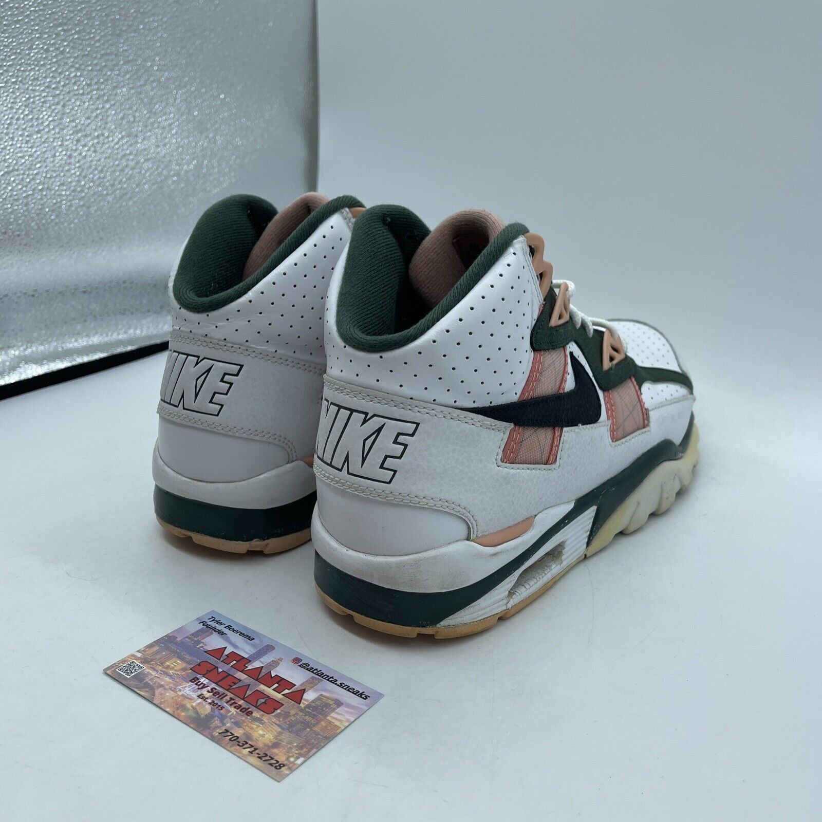 Size 9.5 - Nike Air Trainer SC High Pink Quartz Green White (CU6672-100)