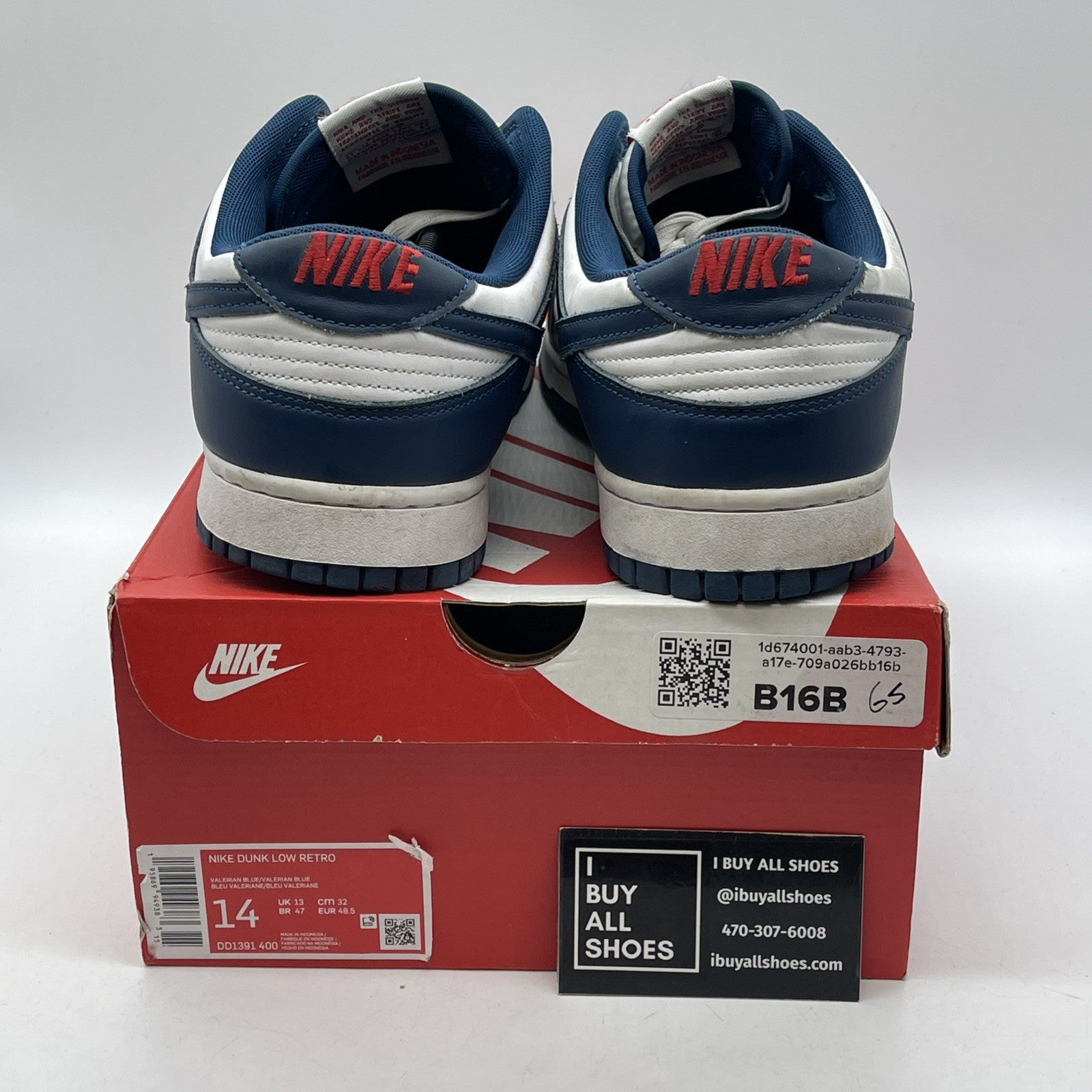 Size 14 - Nike Dunk Low Velarian Blue White Leather (DD1391-400)