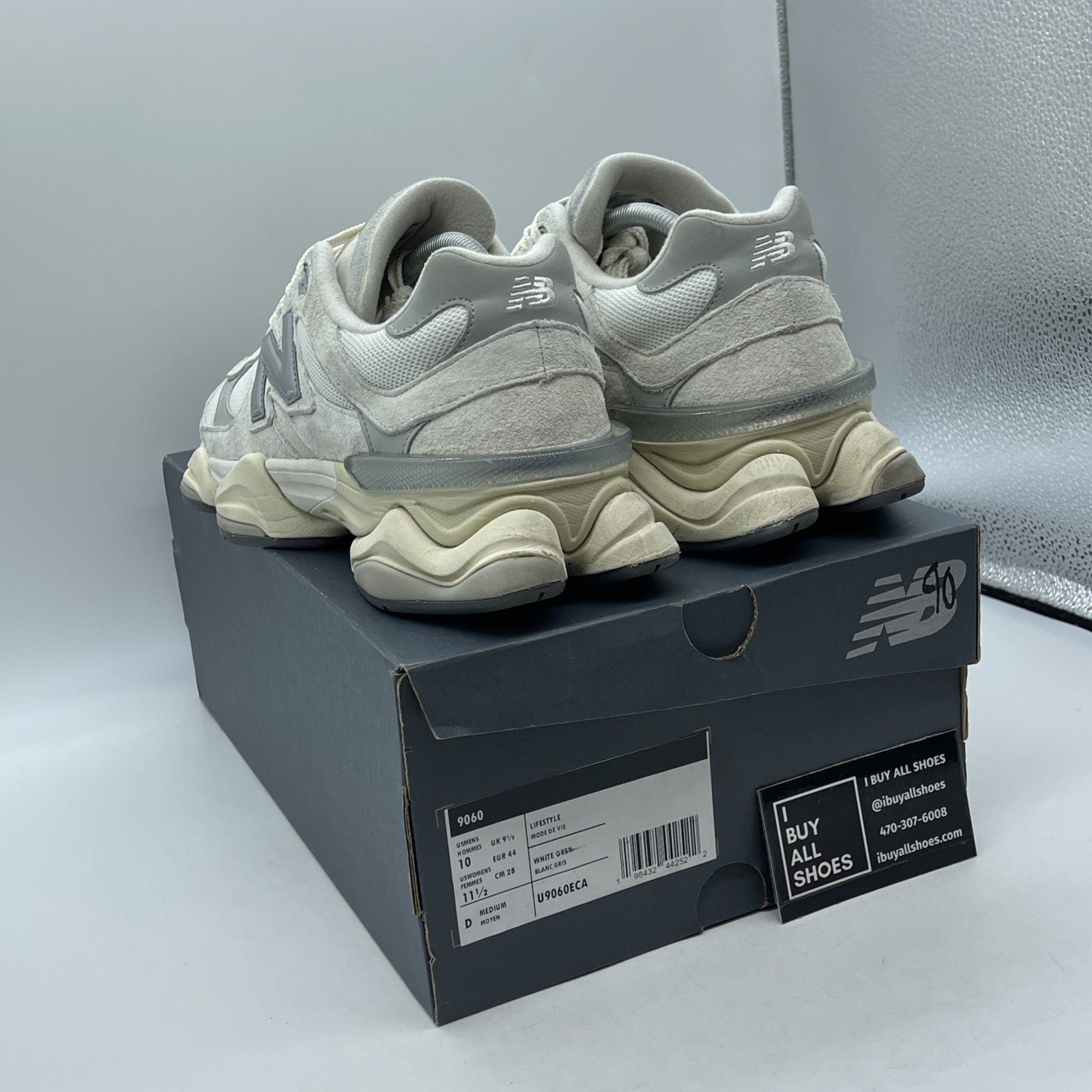 Size 10 - New Balance 9060 Sea Salt Concrete Grey Suede Leather (U9060ECA)