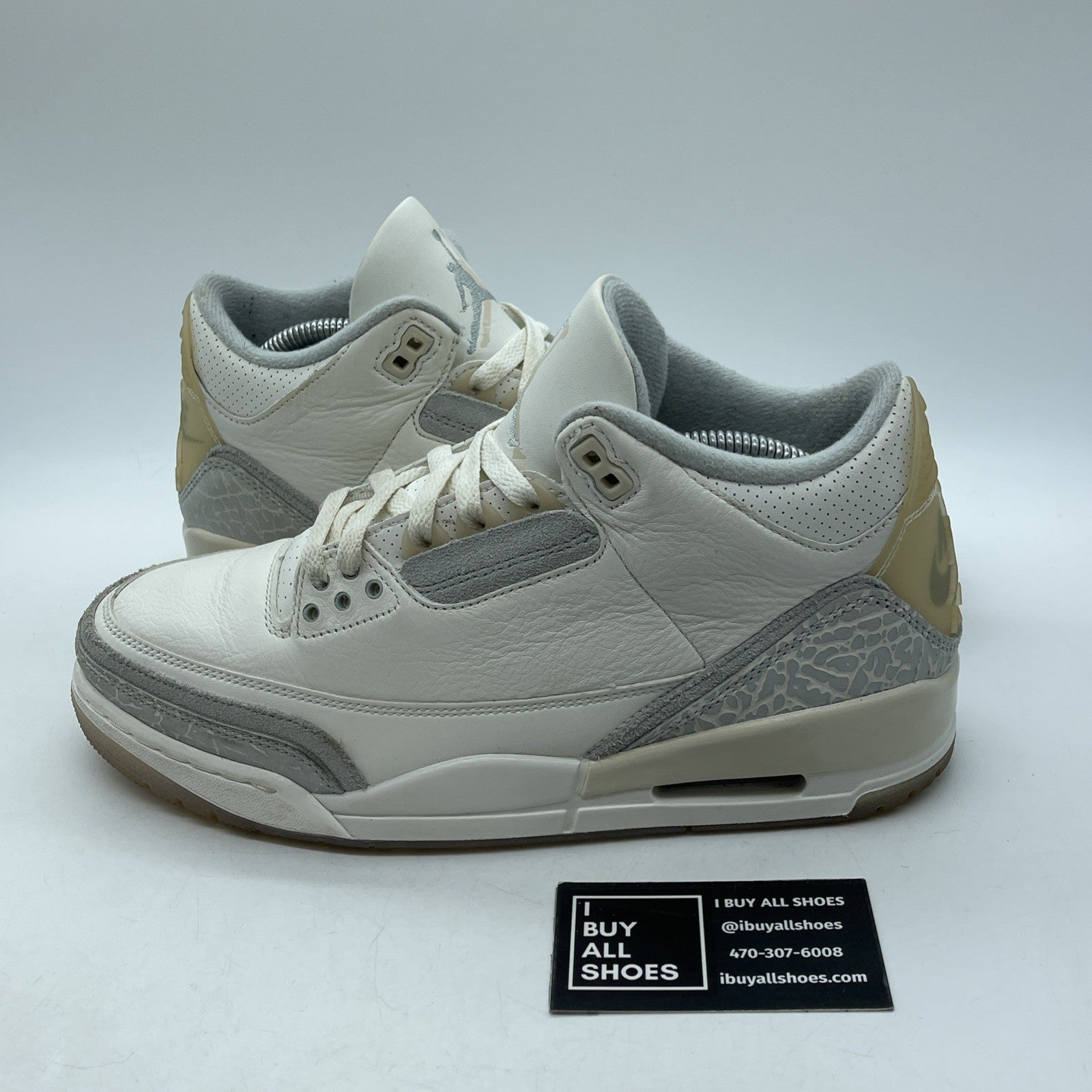 Size 9 - Air Jordan 3 Retro Craft Ivory/Grey White Leather (FJ9579-100)