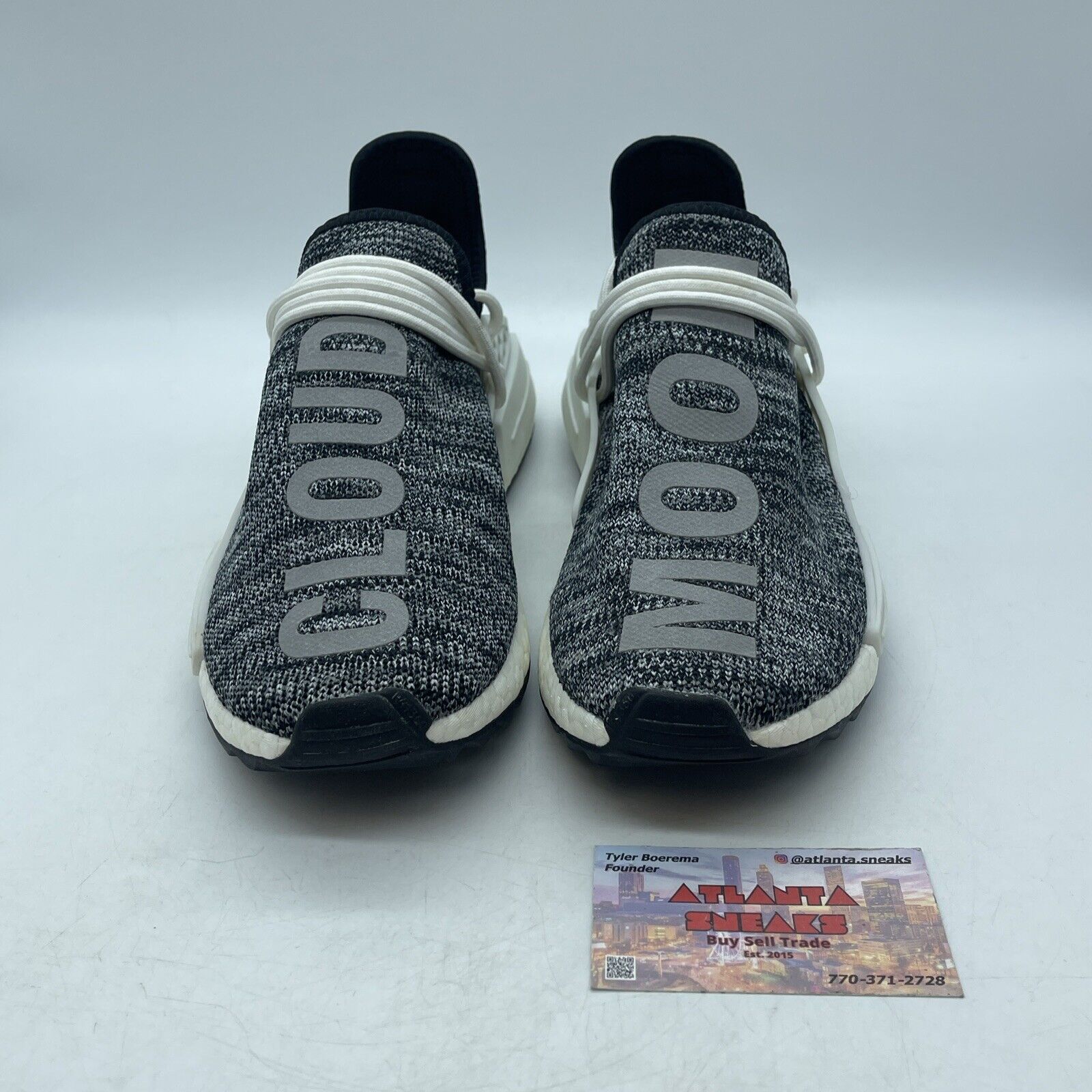 Size 9 - adidas Pharrell x NMD Human Race Trail  Oreo Black White (AC7359)