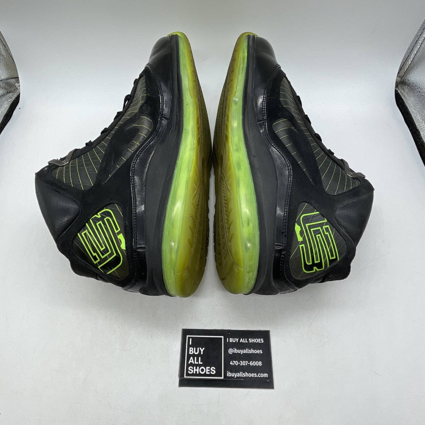 Size 14 - Nike Air Lebron 7 VII Dunkman Black Neon Green Zoom James (275664-006)