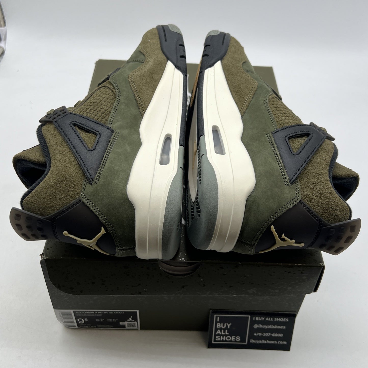 Size 9.5 - Air Jordan 4 SE Retro Low Craft - Olive (FB9927-200)