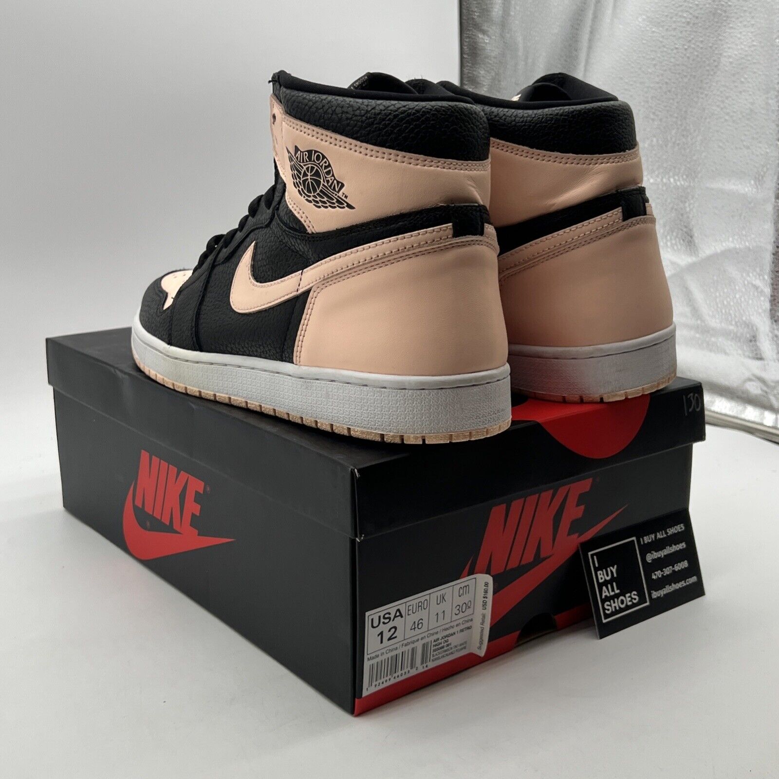 Size 12 - Air Jordan 1 Retro OG High Crimson Tint (555088-081)
