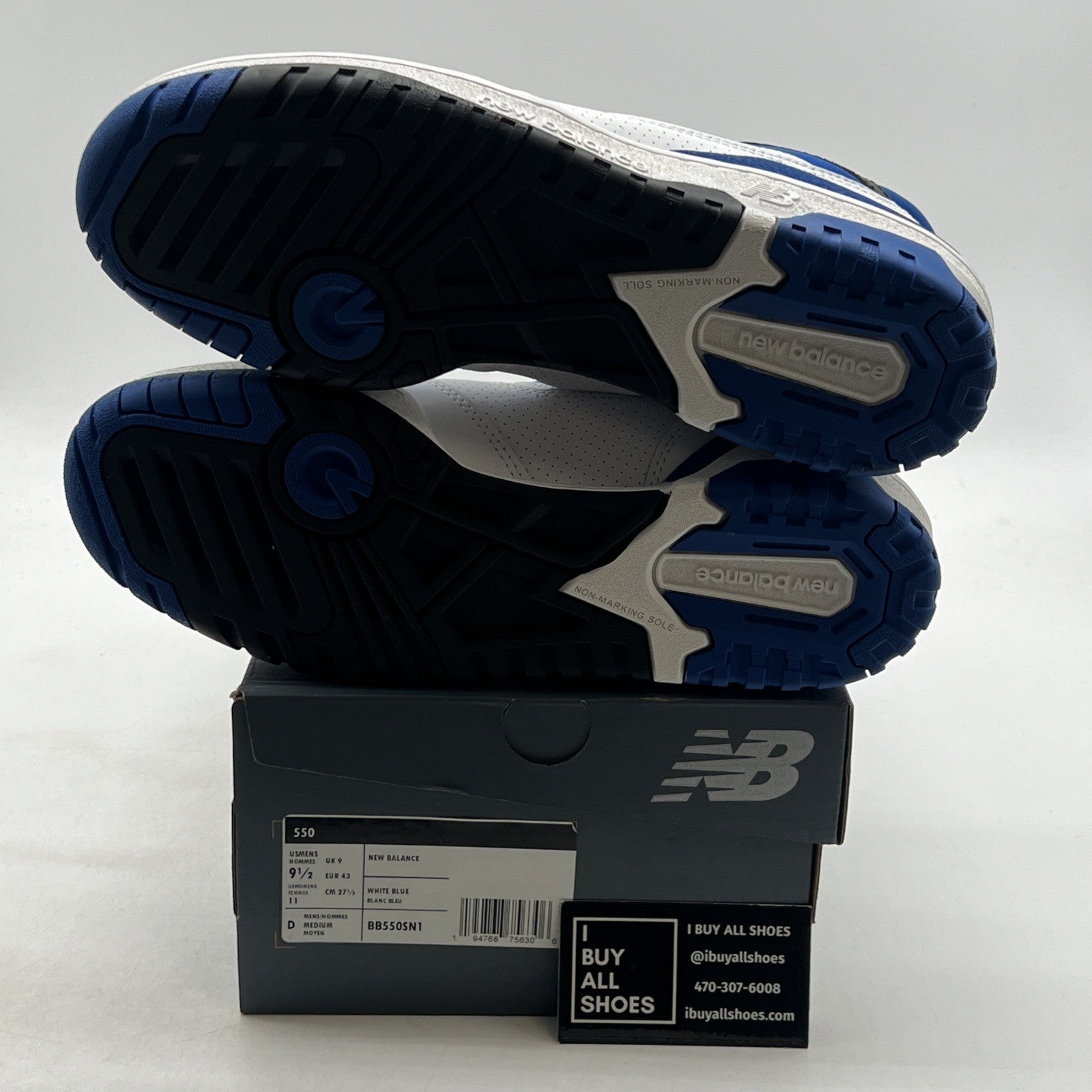 Size 9.5 - New Balance 550 White Team Royal (BB550SN1)