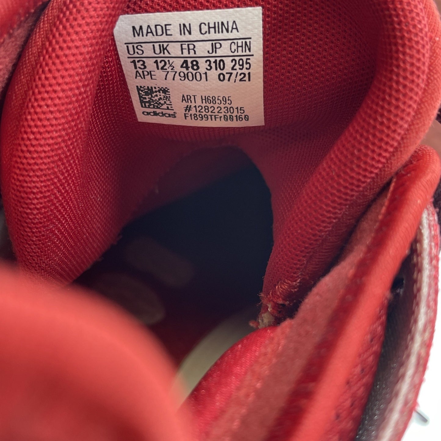 Size 13 - adidas Harden Vol. 5 Futurenatural Team Power Red Black (H68595)