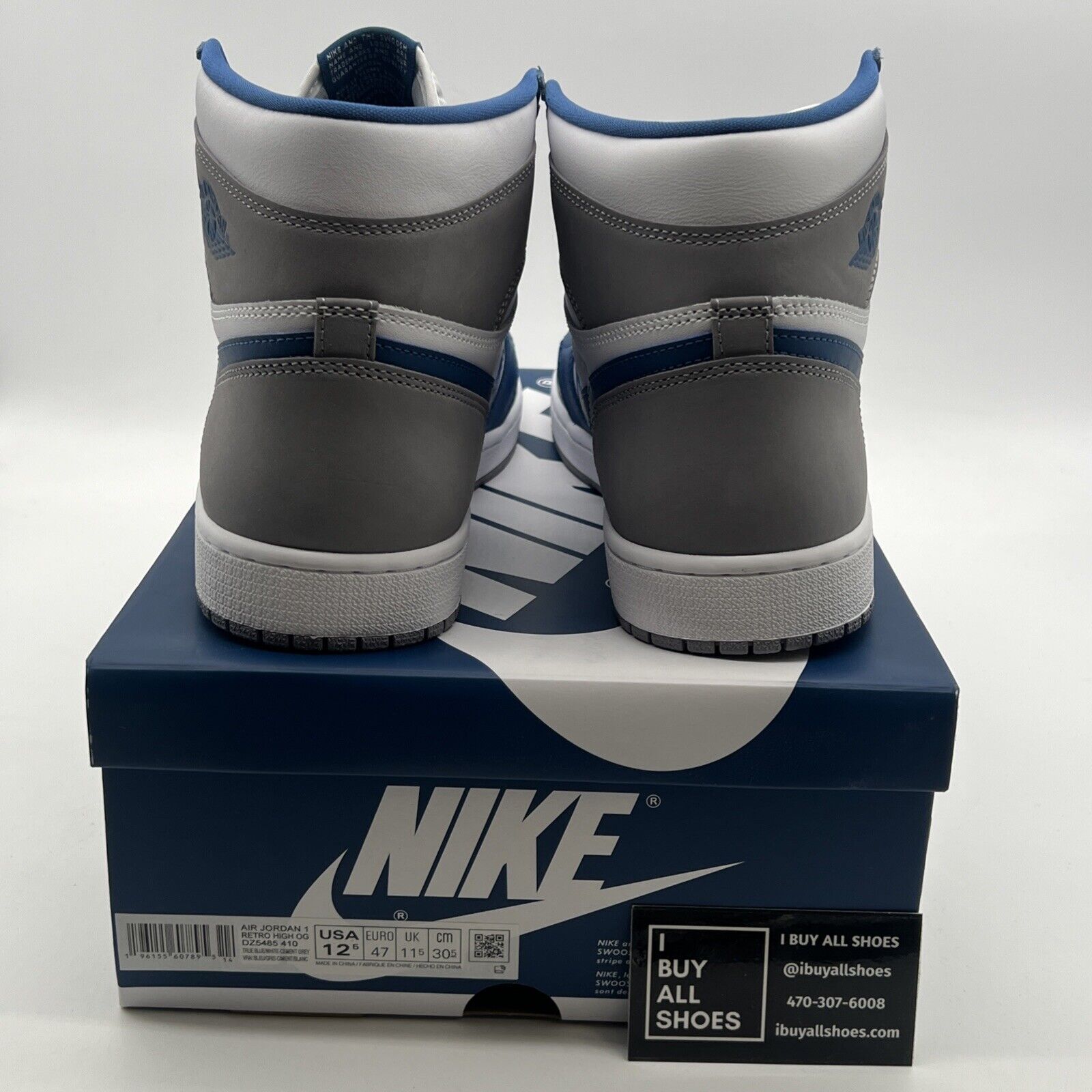 Size 12.5 - Air Jordan 1 Retro OG High True Blue (DZ5485-410)