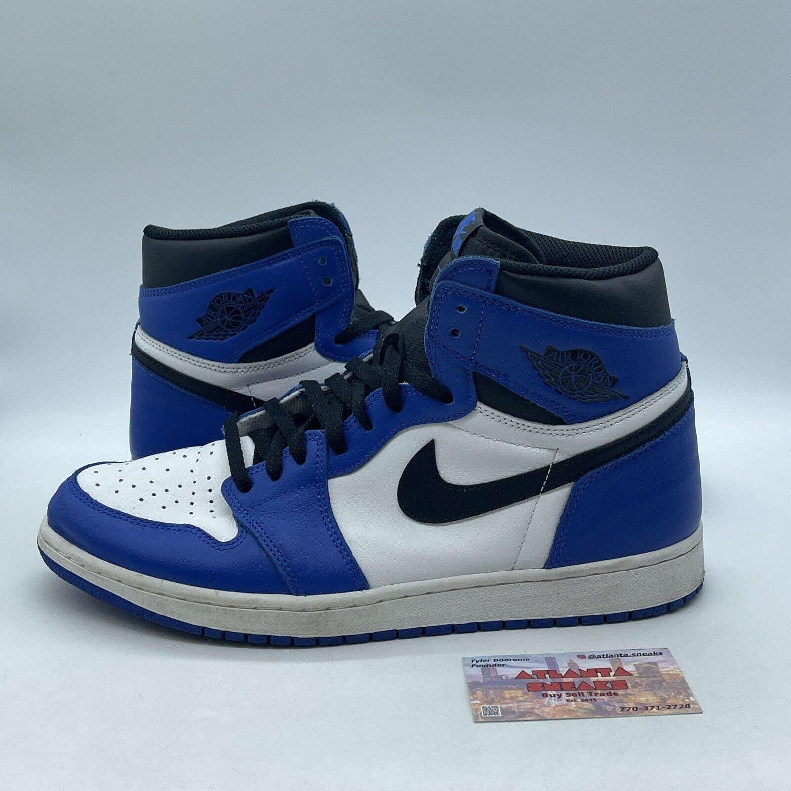 Size 13 - Jordan 1 Retro High OG Game Royal 2018 White Blue Black (555088-403)