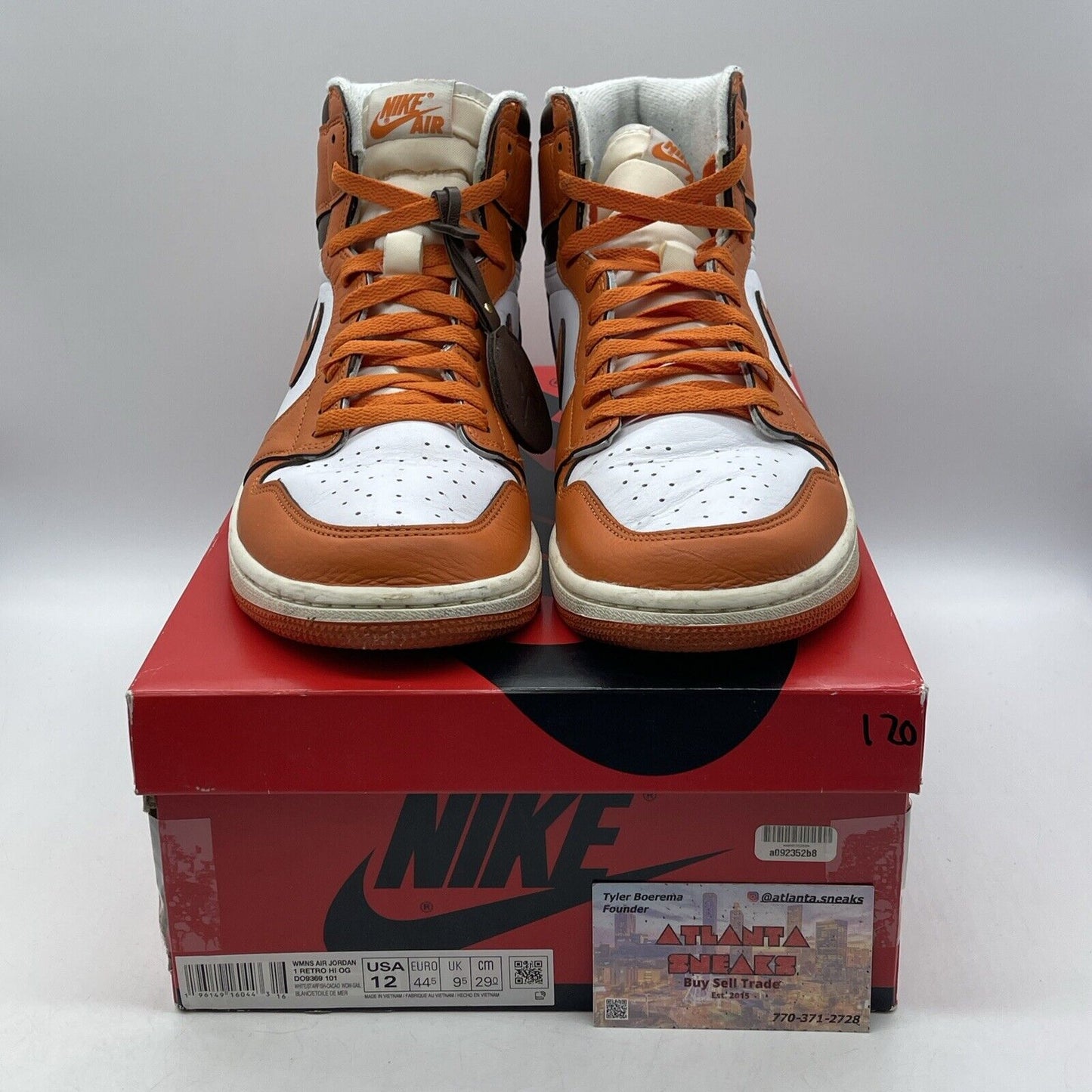 Size 12W - Jordan 1 Retro High OG Starfish Orange Brown Leather (DO9369-101)