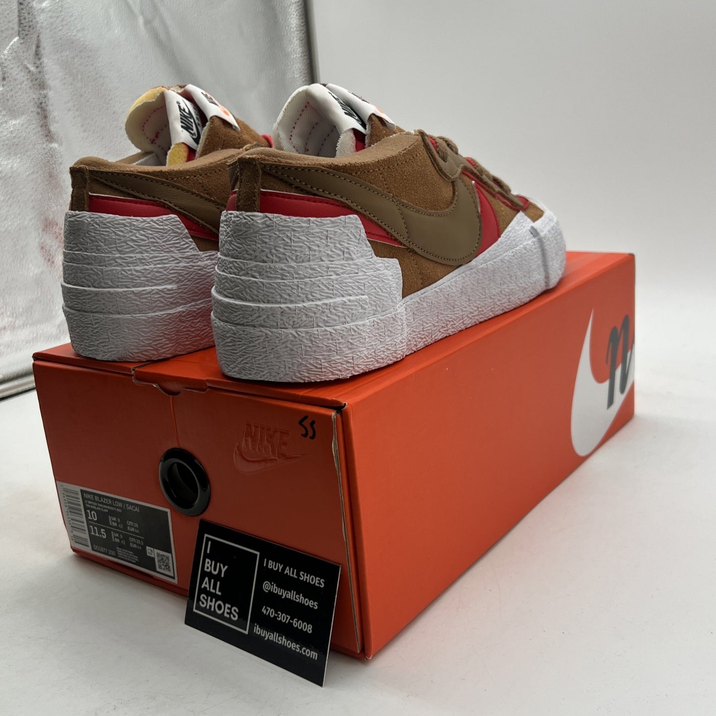 Size 10 - Nike sacai x Blazer Low British Tan (DD1877-200)